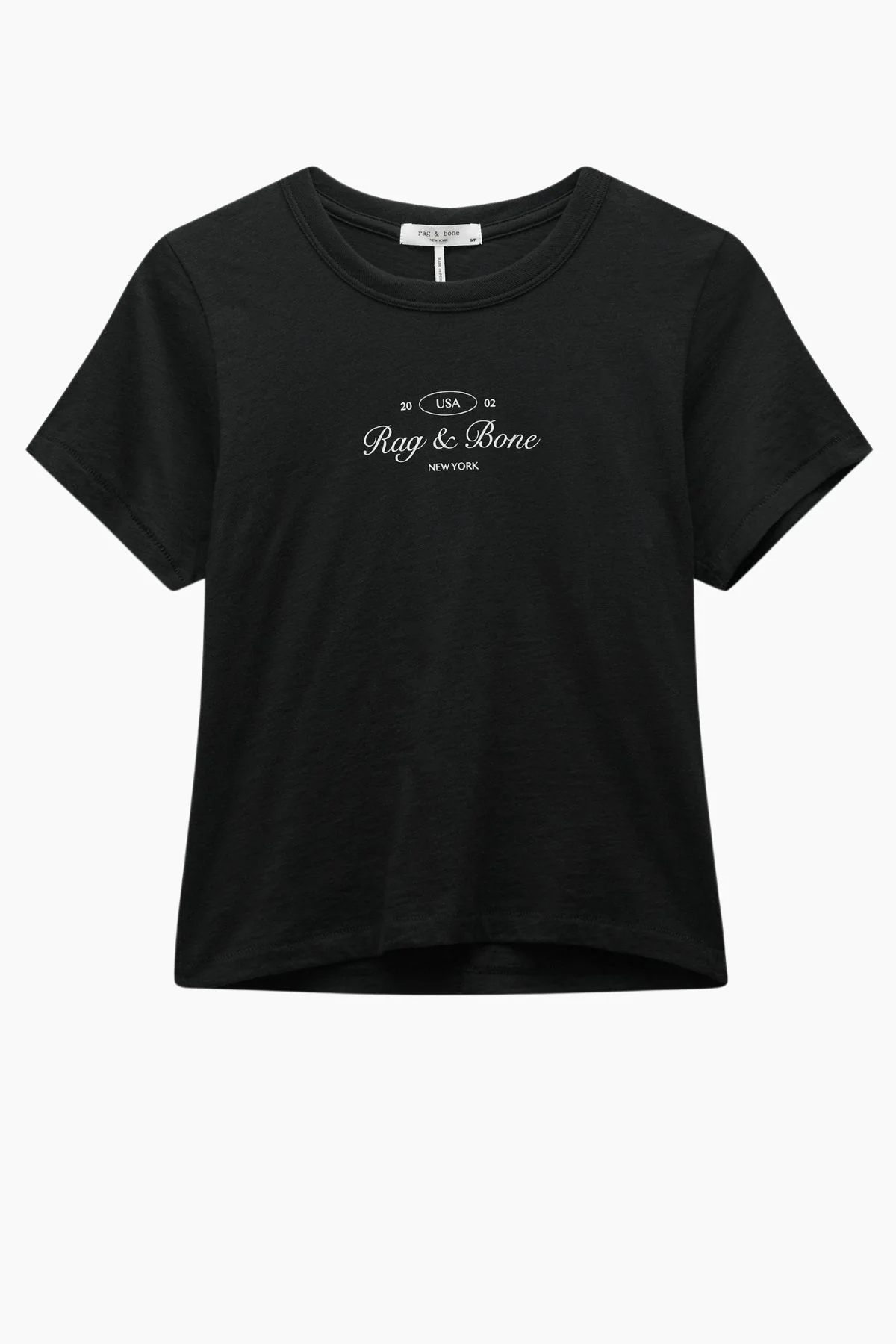Rag & Bone Script Baby Tee - Black