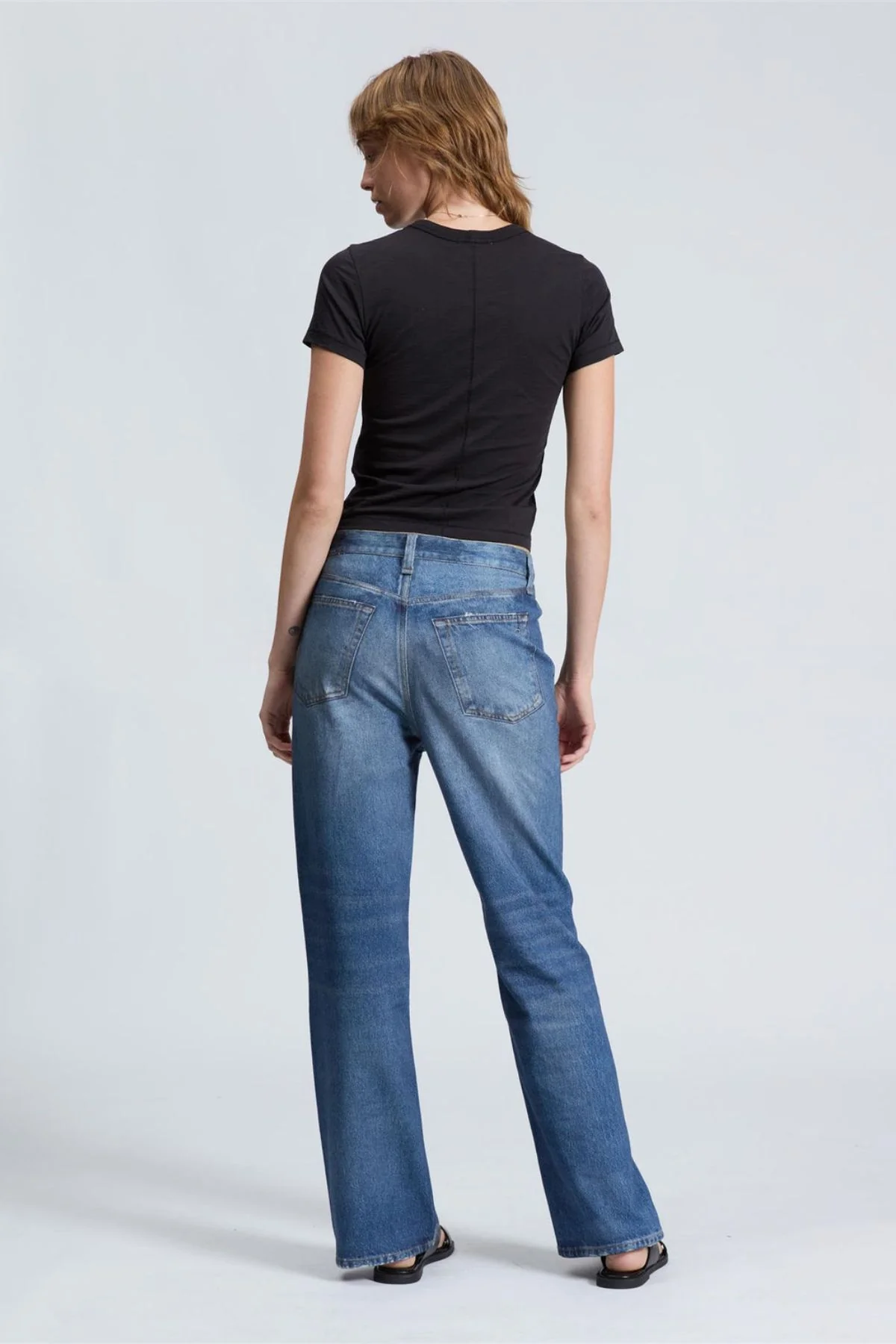 Rag & Bone Script Baby Tee - Black - Image 3