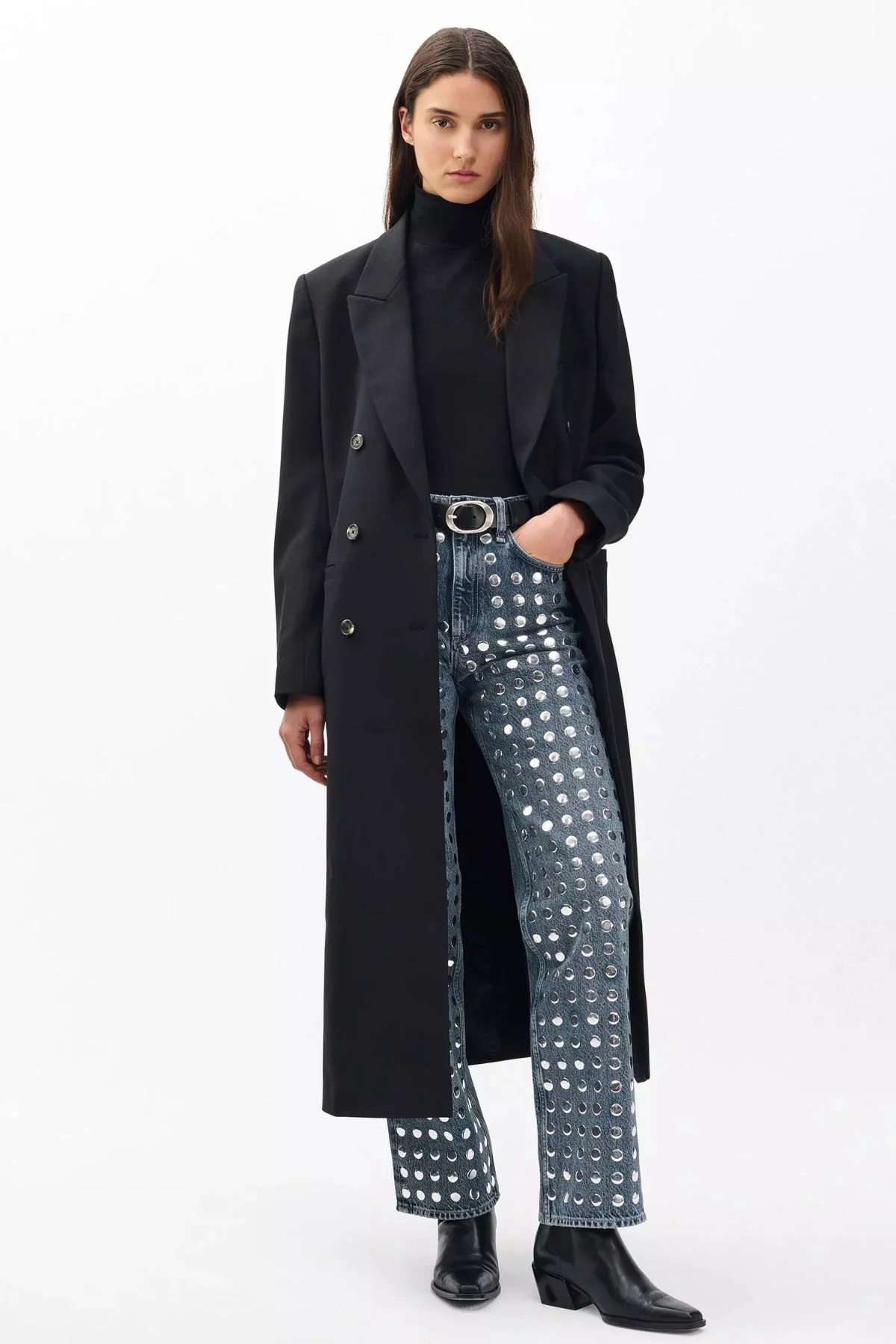 Rag & Bone Shea Relaxed Studded Jean - Kingston - Image 2