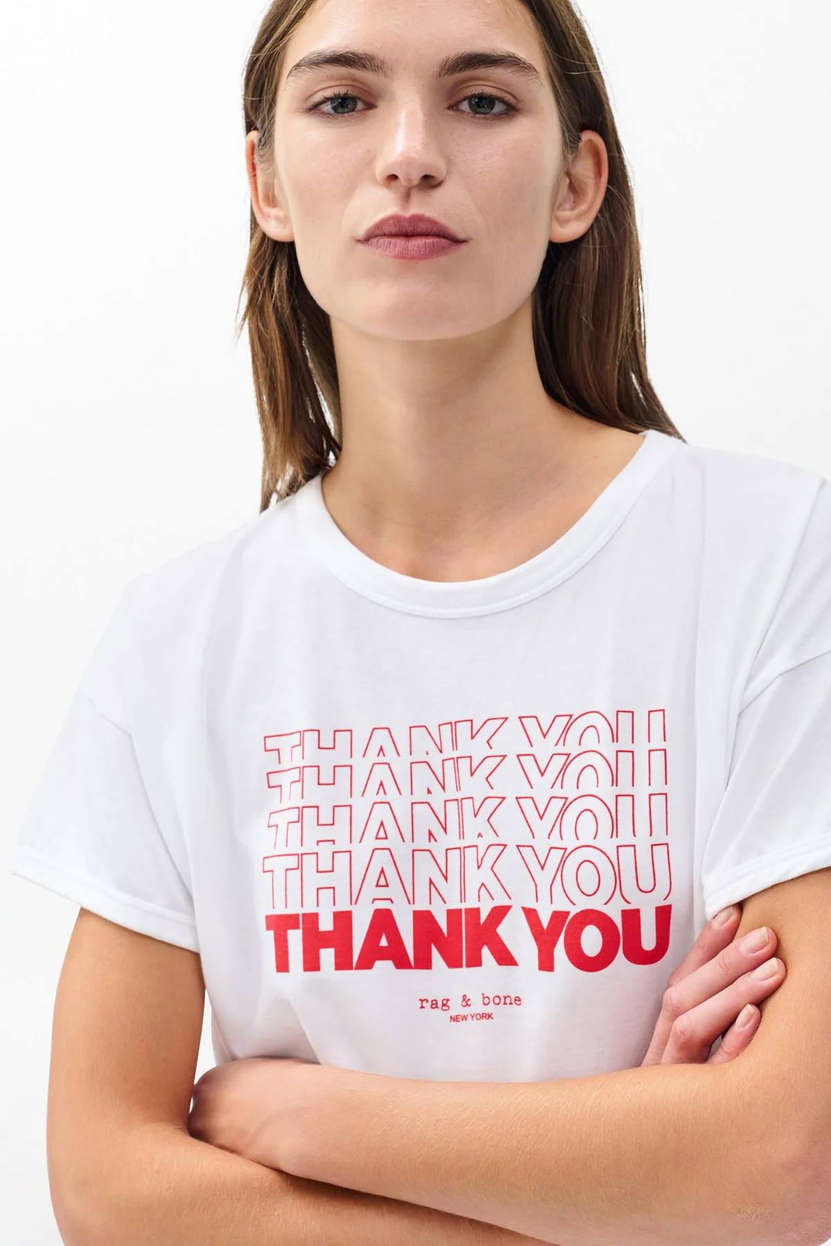 Rag & Bone Thank You T-Shirt - White - Image 4