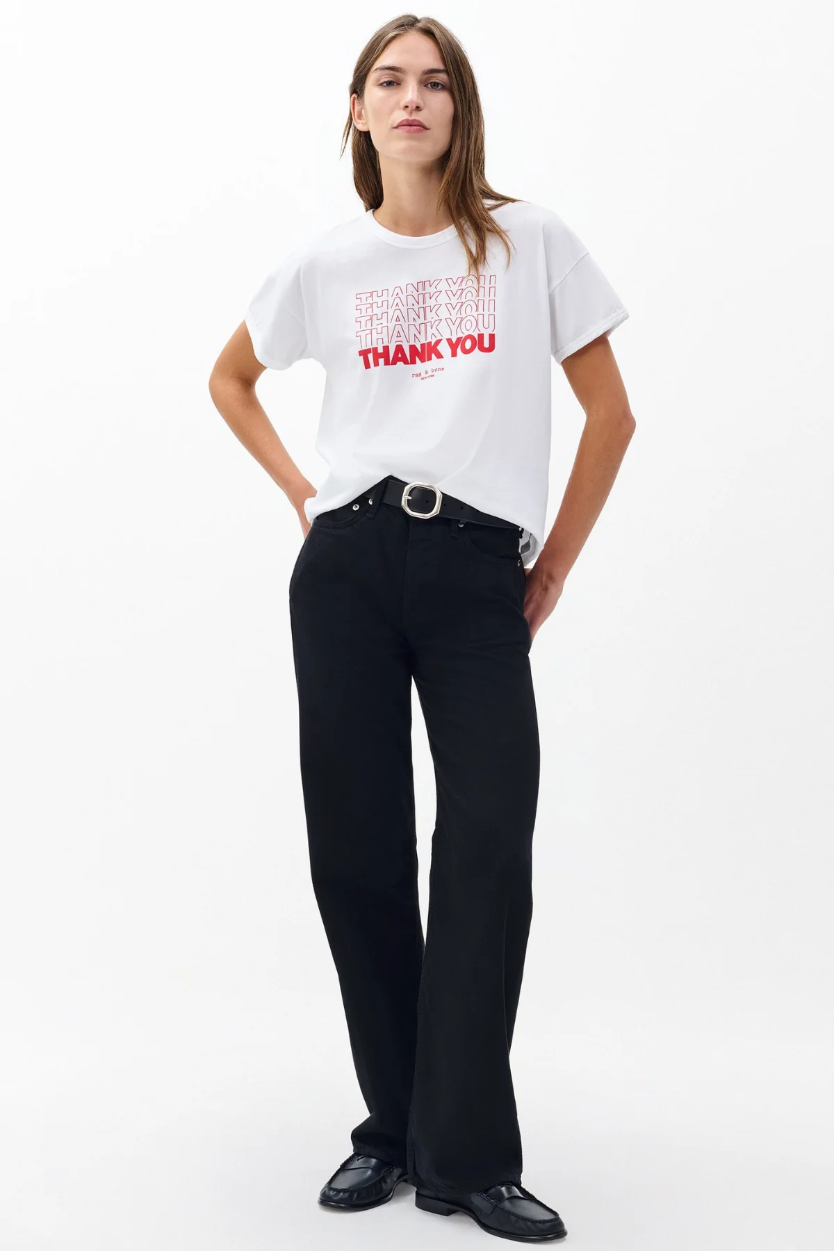 Rag & Bone Thank You T-Shirt - White - Image 5