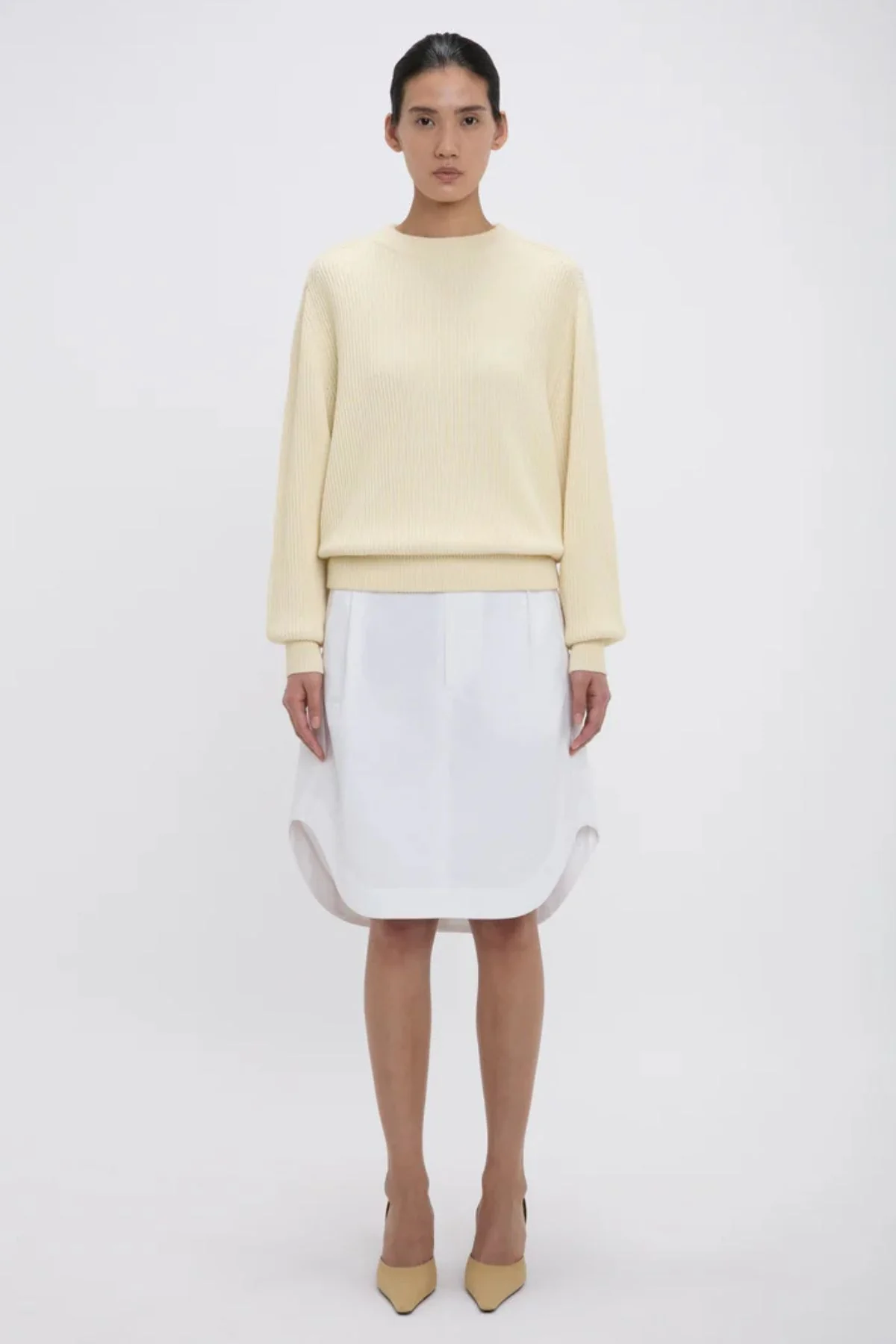 Victoria Beckham Relaxed Jumper - Ivory - Image 2