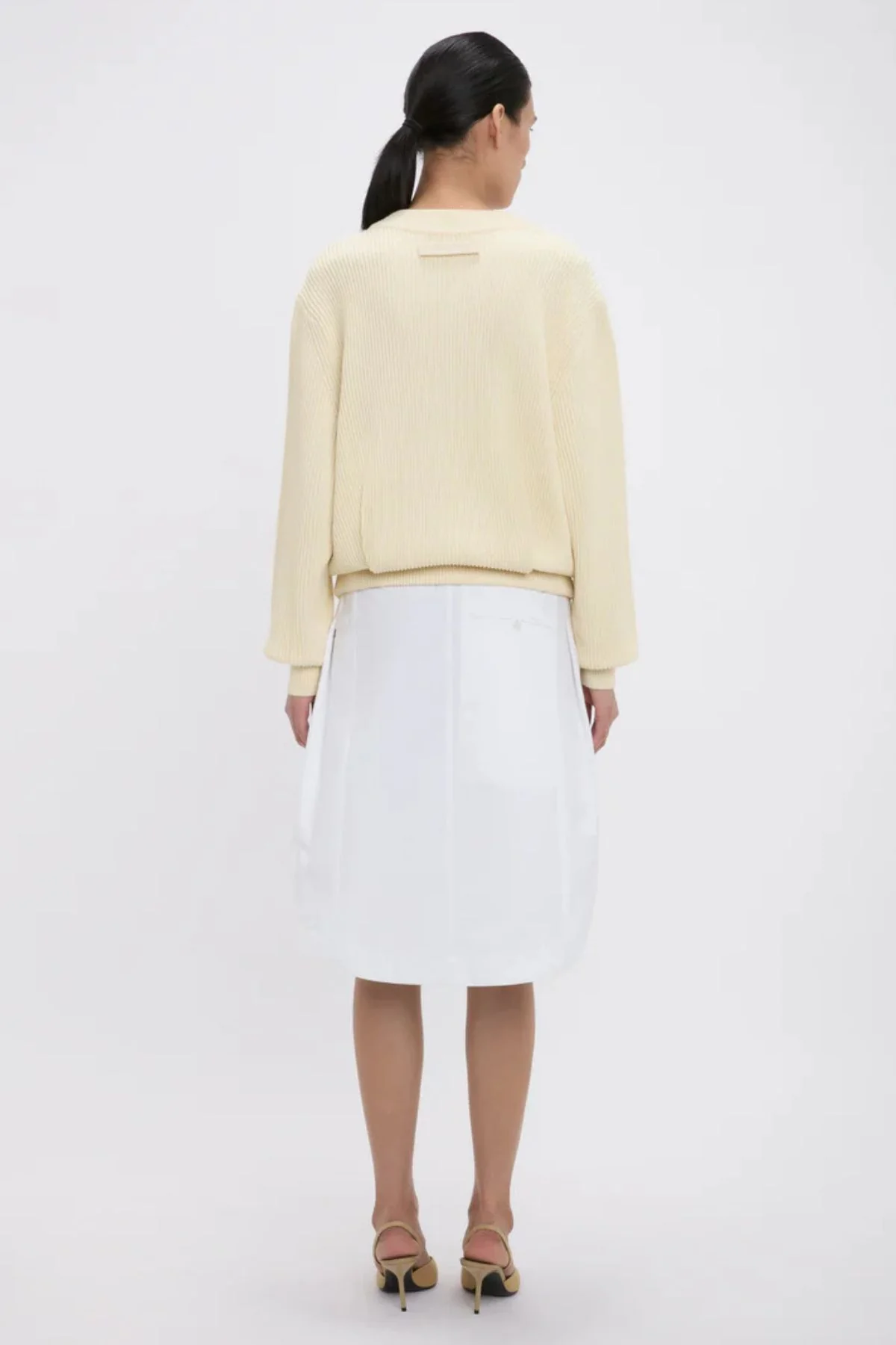 Victoria Beckham Relaxed Jumper - Ivory - Image 3