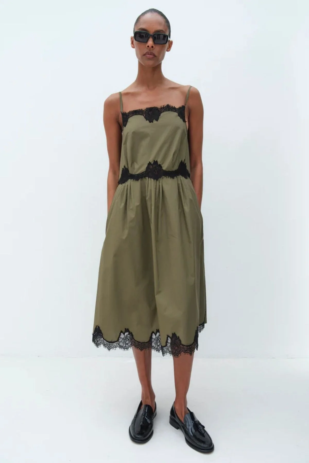 Rika Studios Lace Corsica Dress - Olive - Image 3