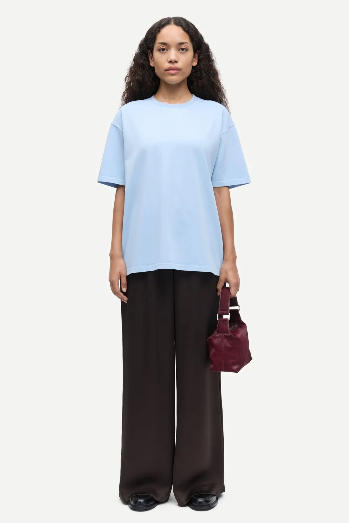 Samsøe Samsøe Eira T-Shirt - Cashmere Blue - Image 2