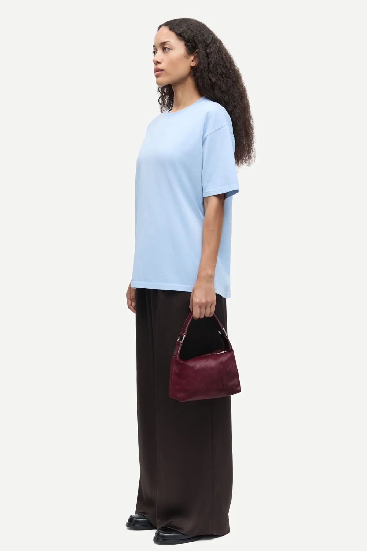 Samsøe Samsøe Eira T-Shirt - Cashmere Blue - Image 3