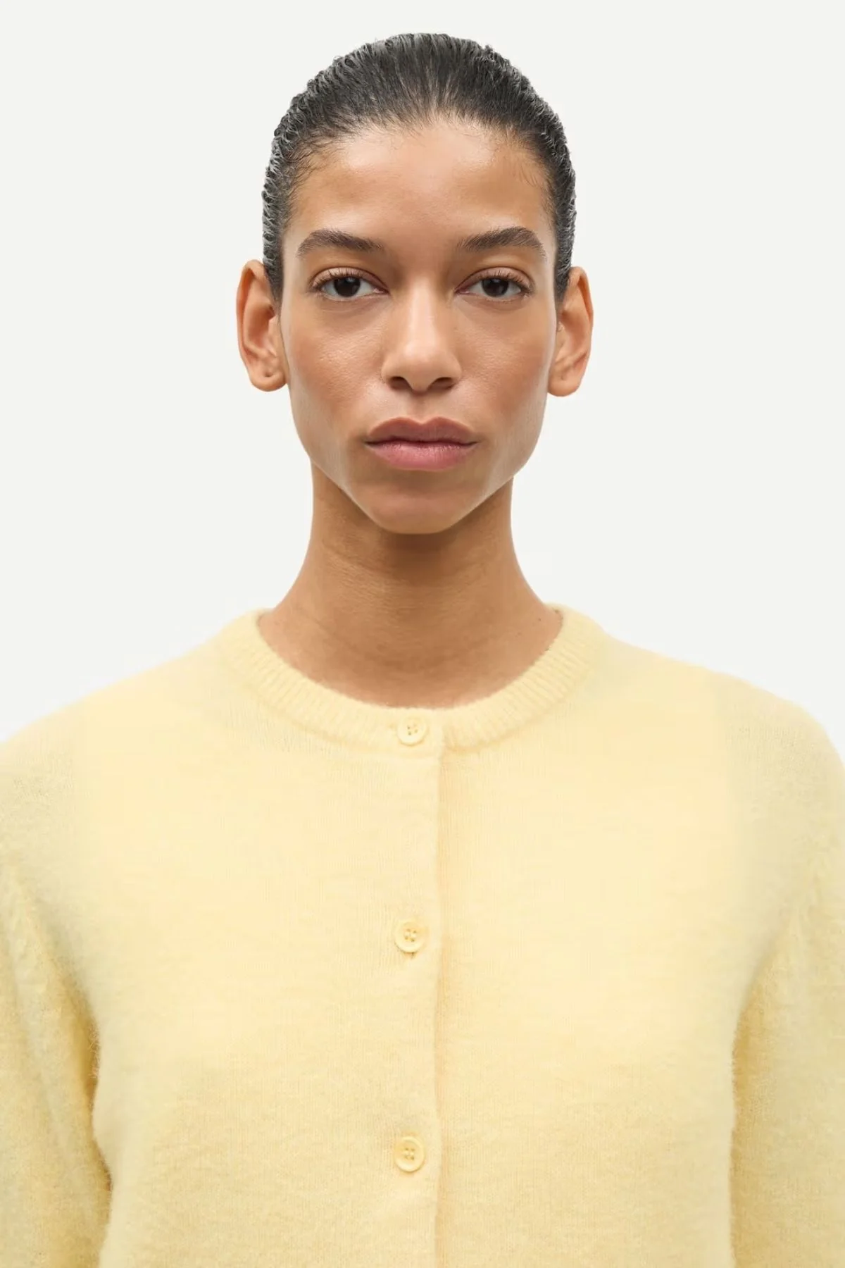 Samsøe Samsøe Nor Short Cardigan - Straw - Image 5