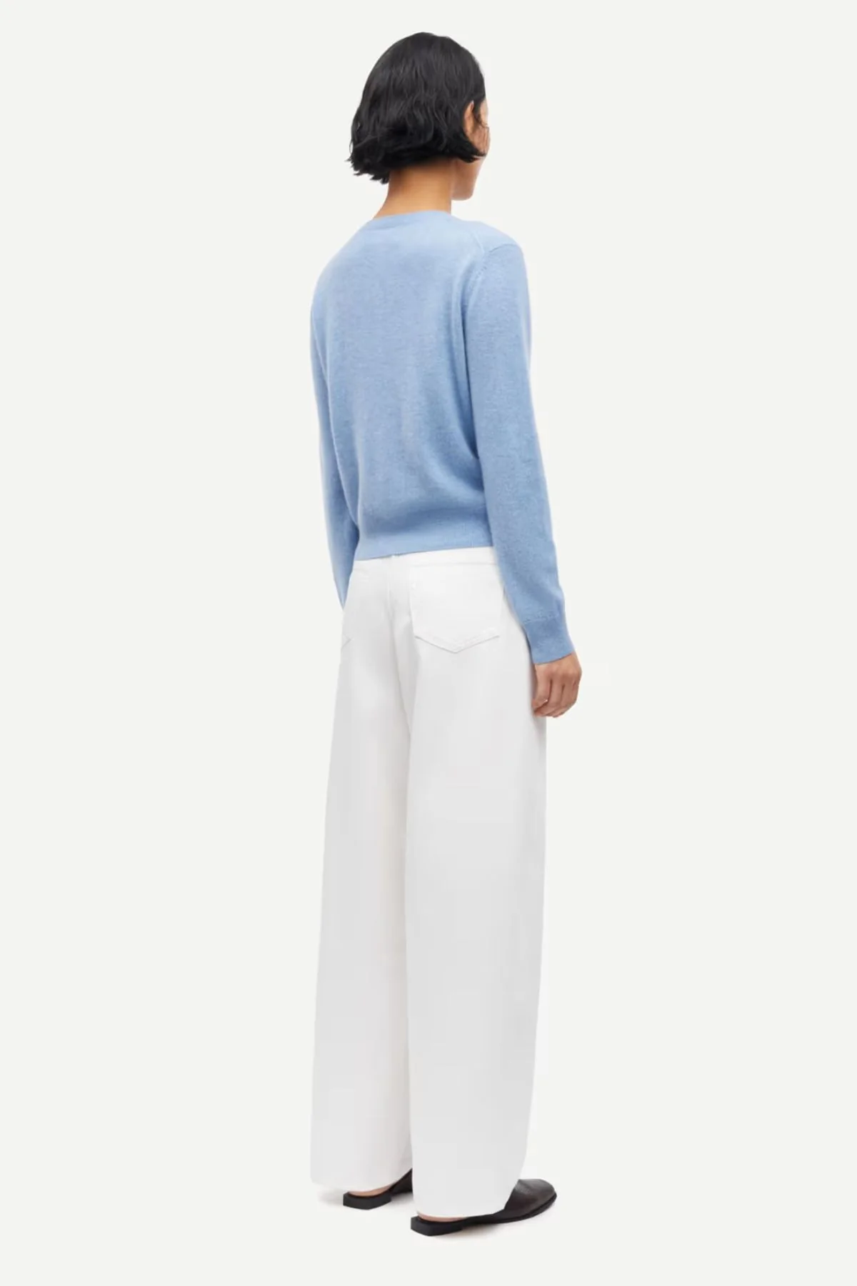 Samsøe Samsøe Saboston Cardigan - Blue Denim Melange - Image 4