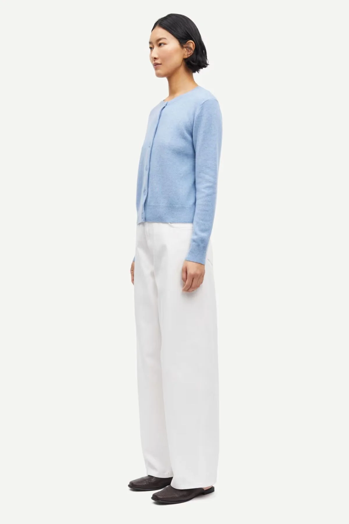 Samsøe Samsøe Saboston Cardigan - Blue Denim Melange - Image 5