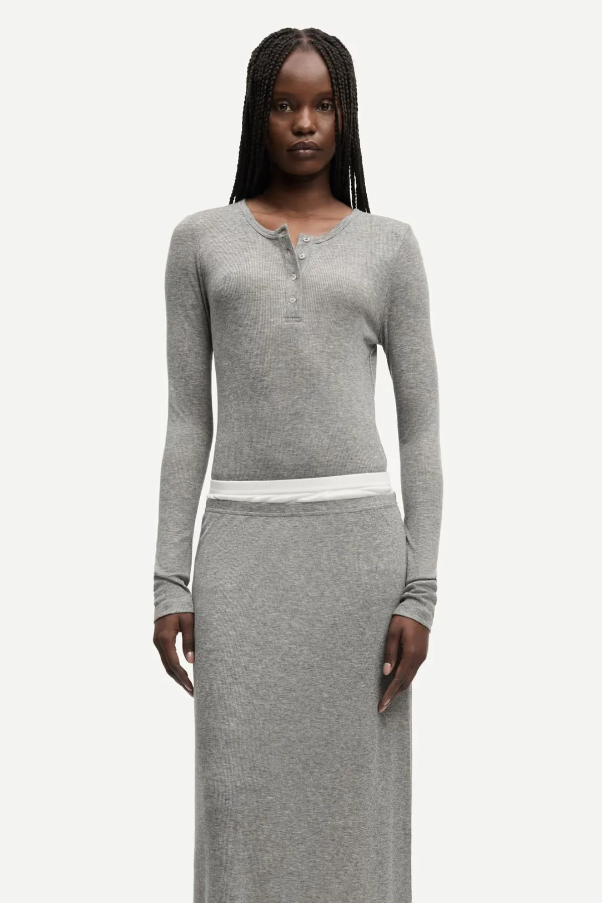 Samsøe Samsøe Sadou Skirt - Grey - Image 5