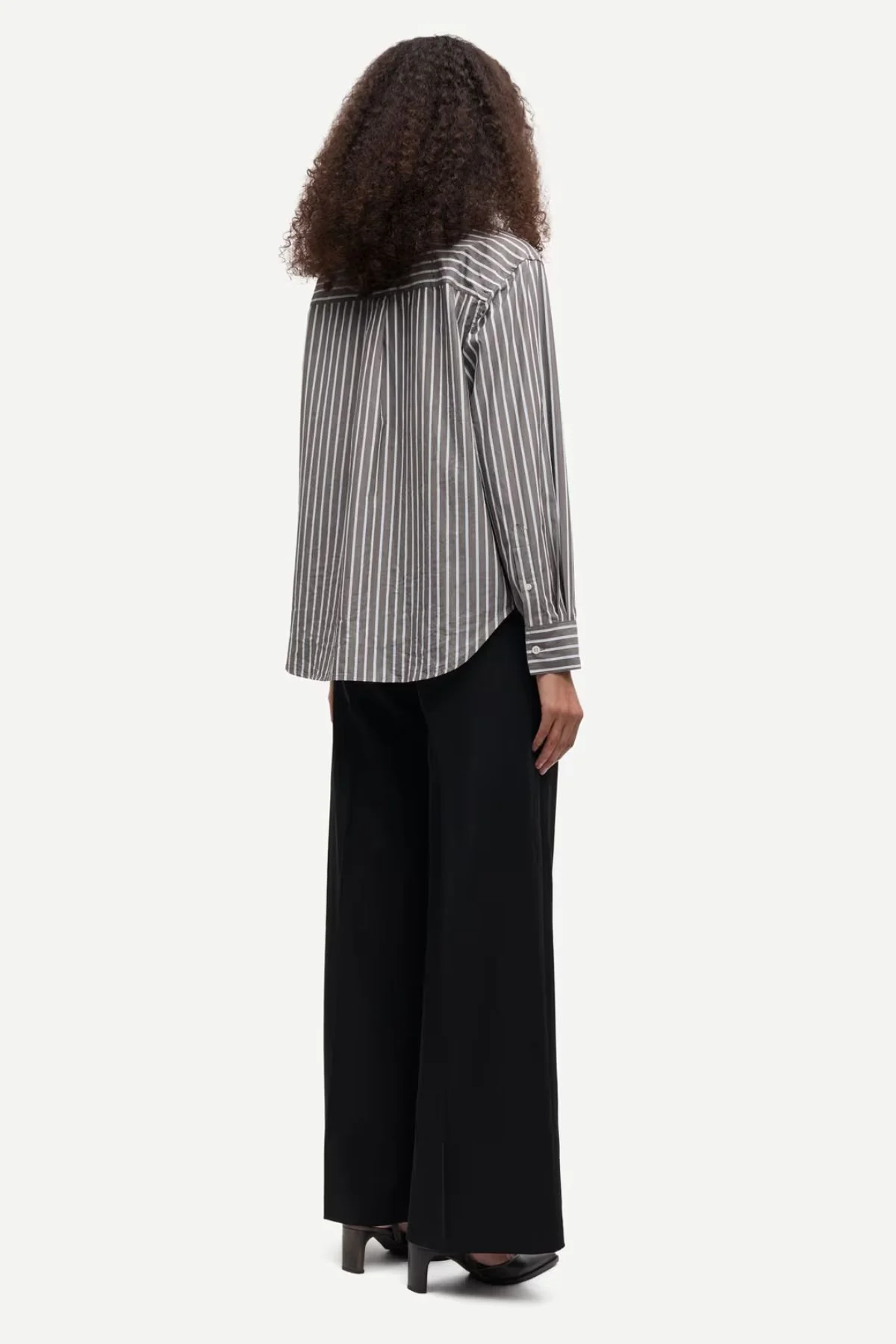 Samsøe Samsøe Salova Pocket Shirt - Brown Stripe - Image 4