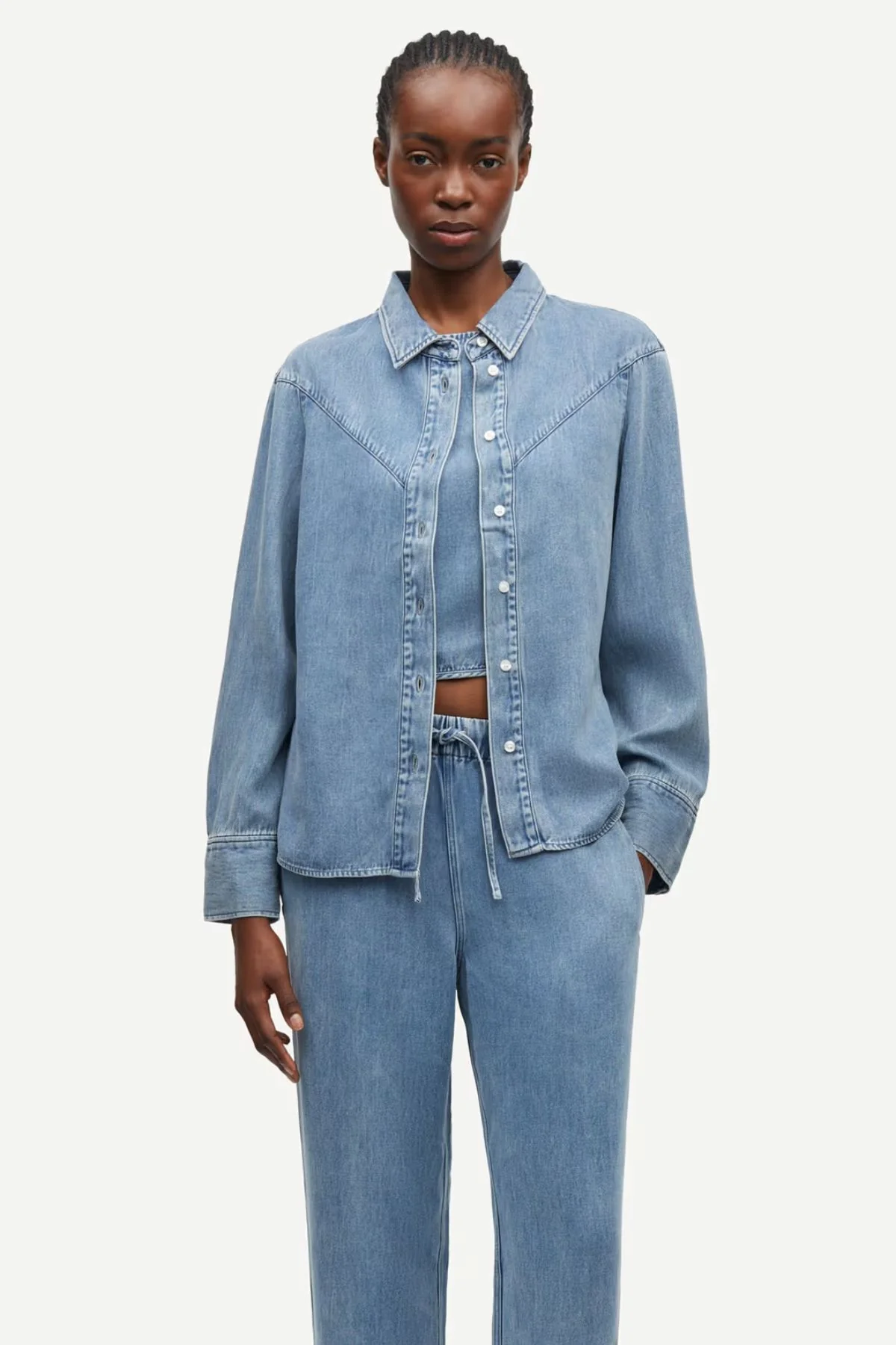 Samsøe Samsøe Samos Shirt  - Denim Blue - Image 2