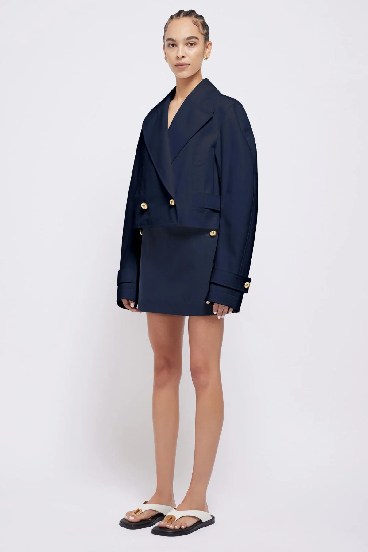 Simkhai Olina Cropped Jacket - Midnight - Image 3