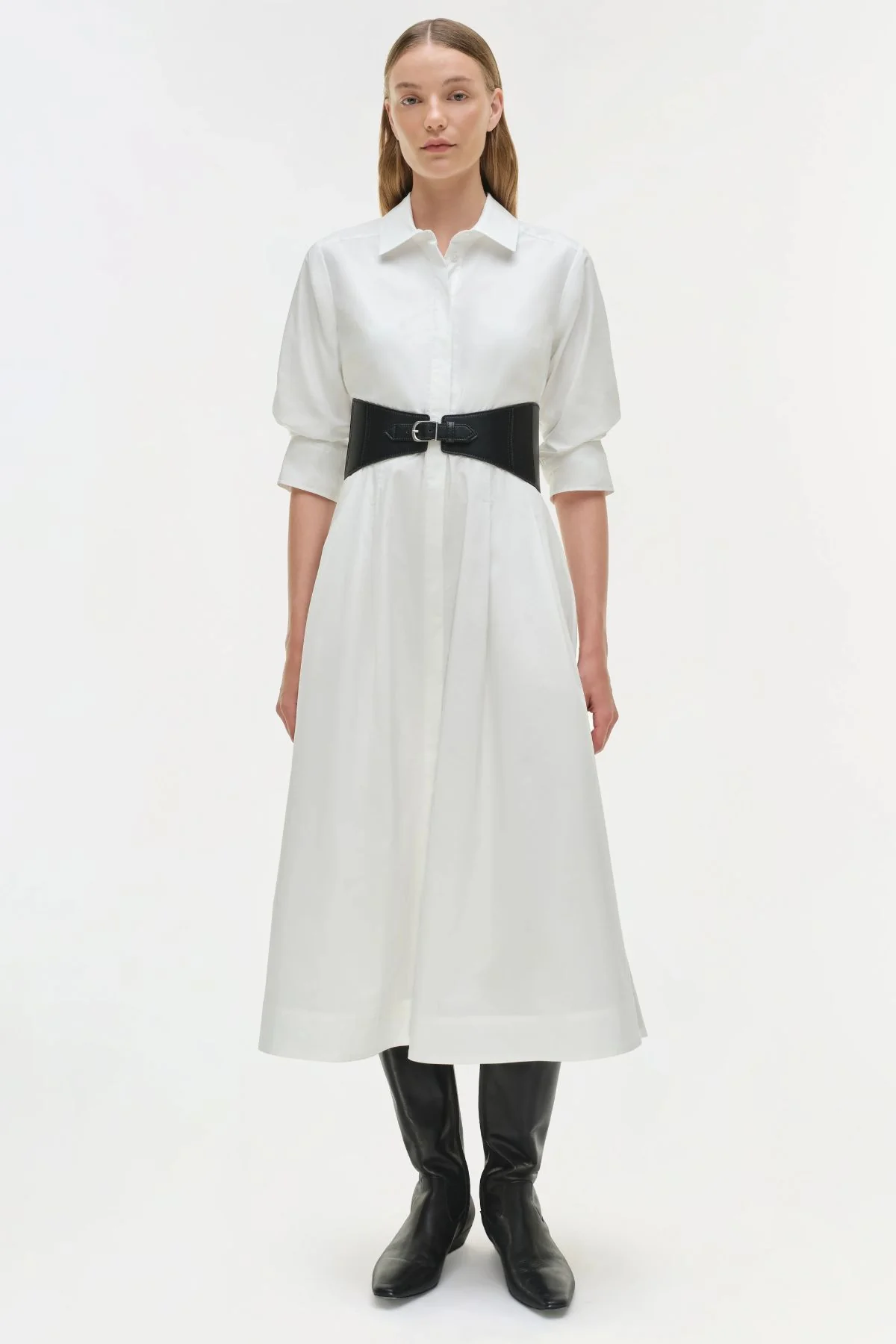 Simkhai Olsen Belted Dress - White - Image 2