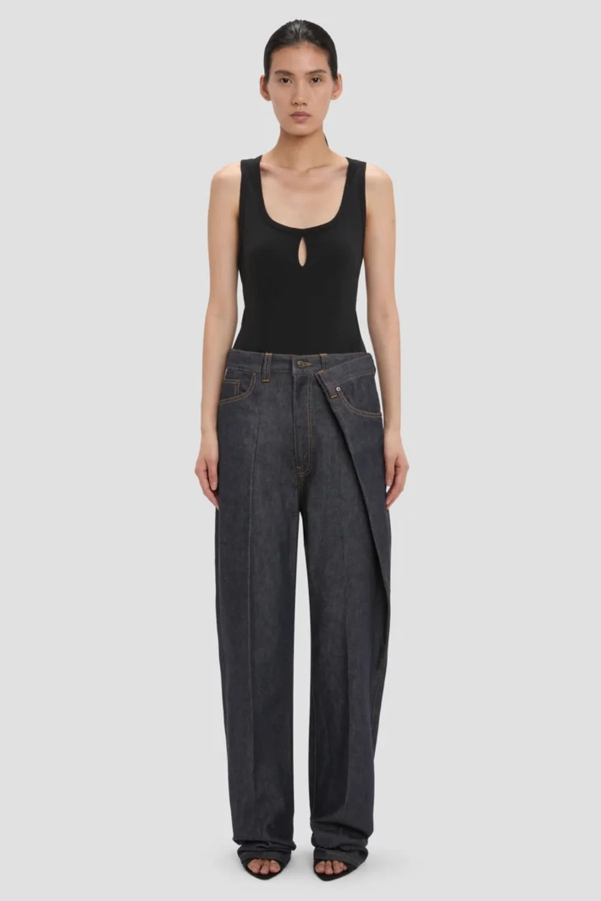 Victoria Beckham Split Tank Top - Black - Image 2