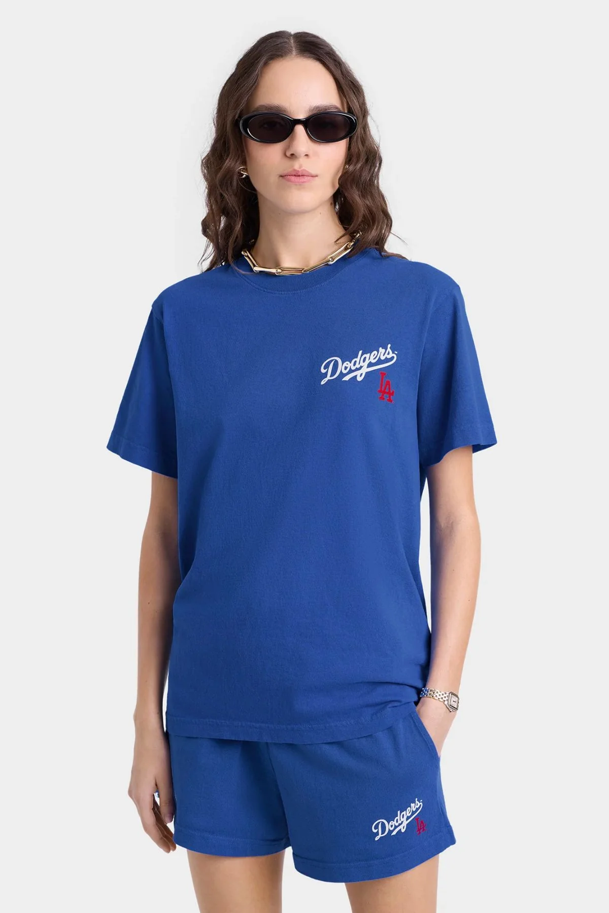 Sporty & Rich Dodgers Serif T-Shirt - Team Blue - Image 2