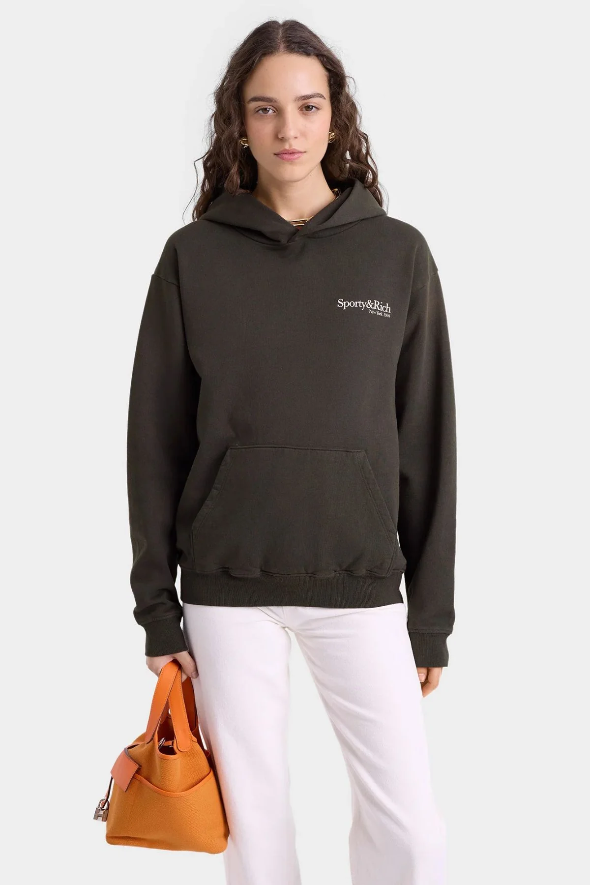 Sporty & Rich HWCNY Hoodie - Faded Black - Image 2