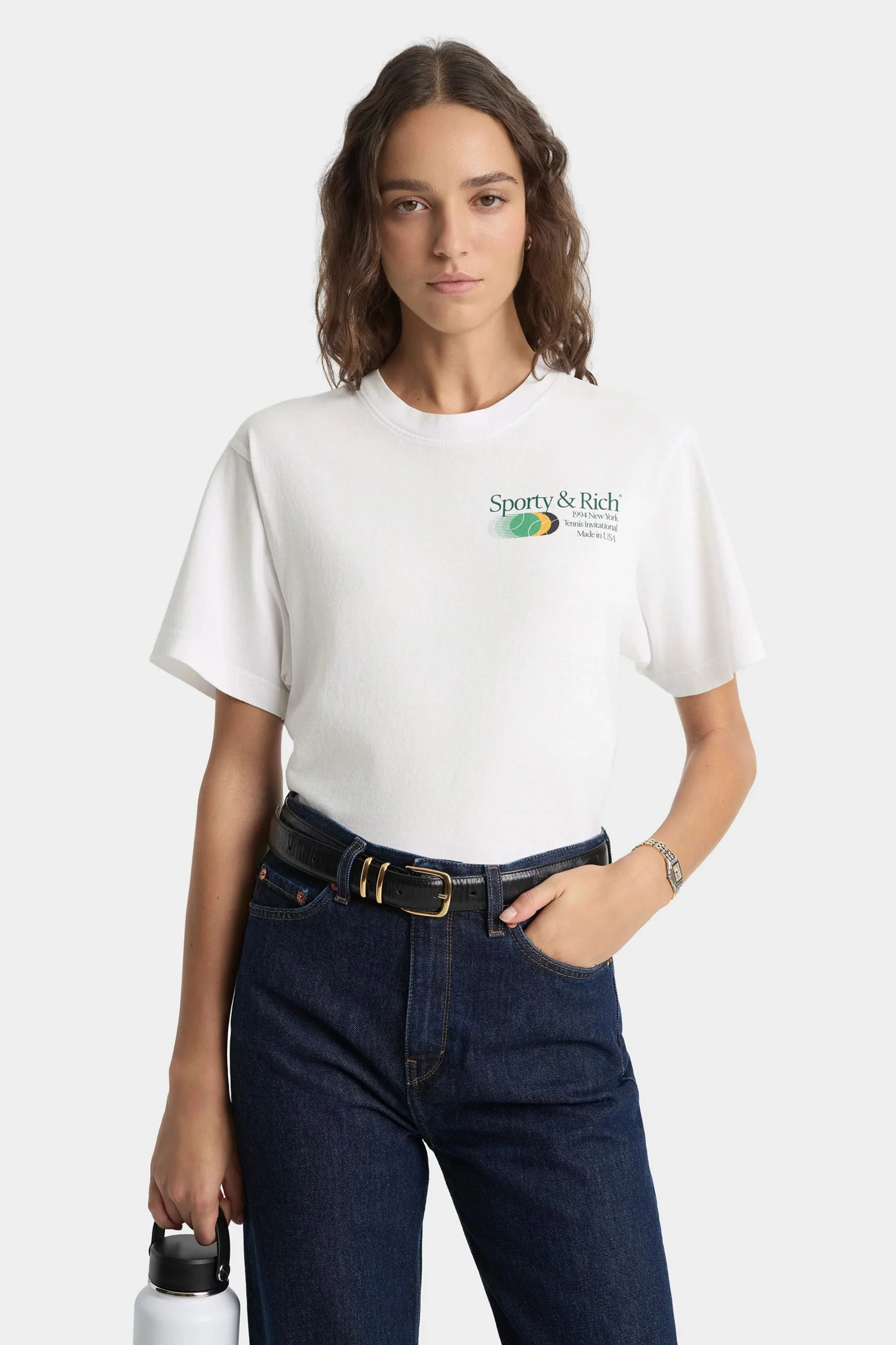 Sporty & Rich Invitational T-Shirt - White/ Forest