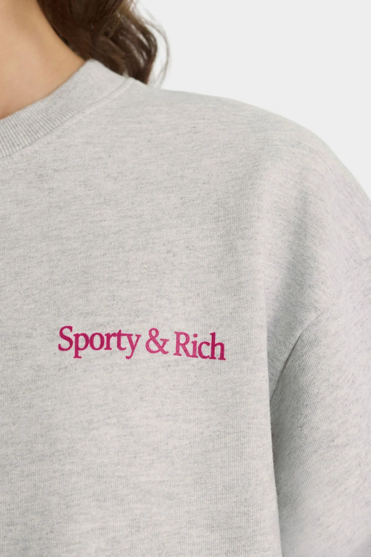 Sporty & Rich NY Motion Crewneck - Heather Grey - Image 4