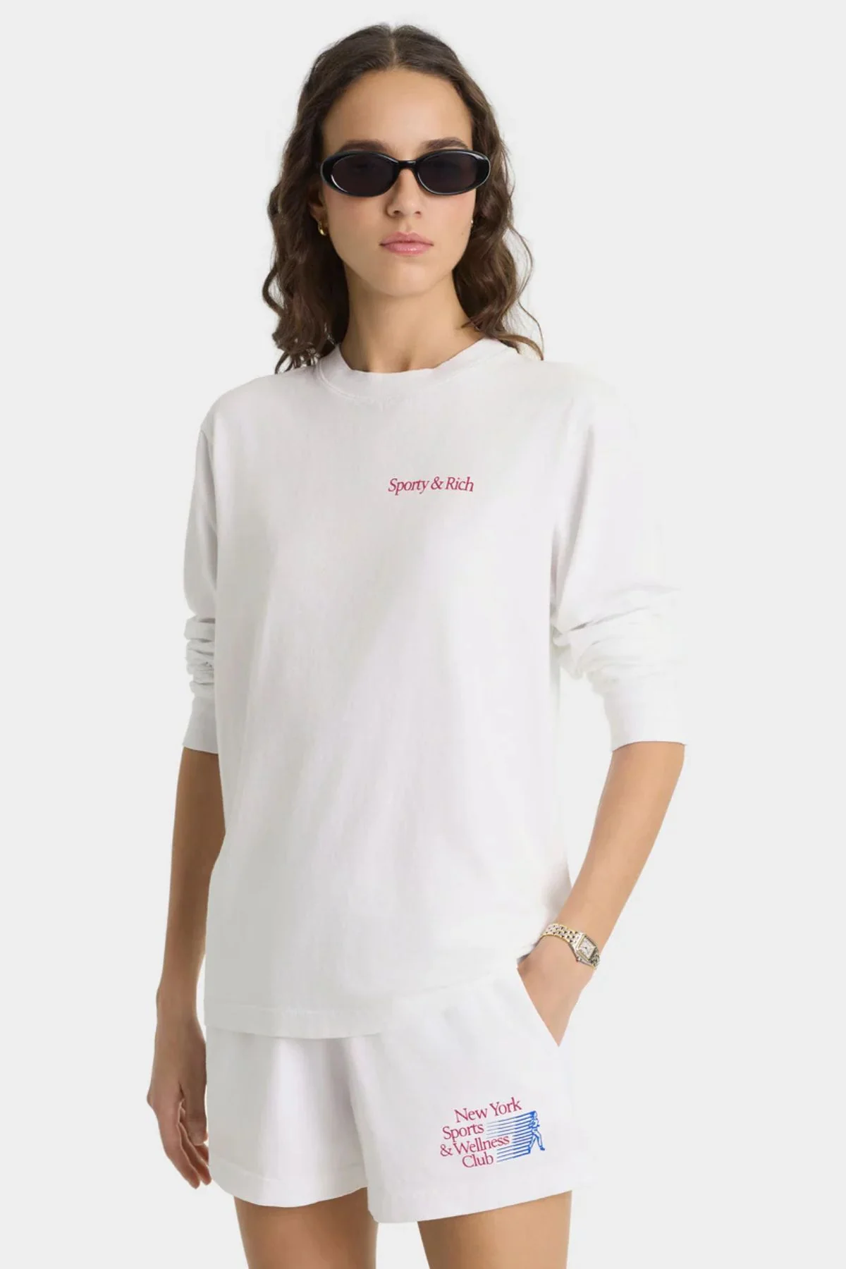 Sporty & Rich NY Motion Disco Short - White - Image 4