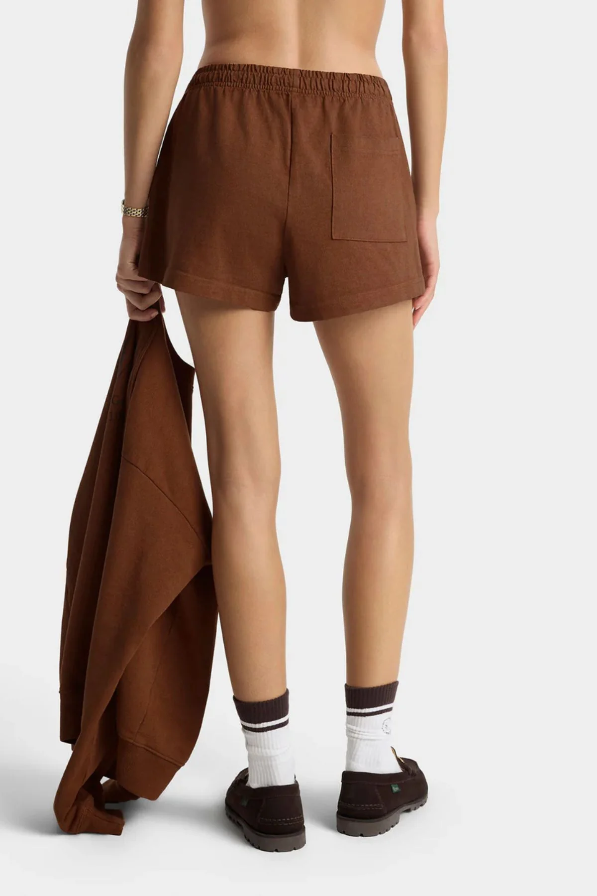 Sporty & Rich Soho Disco Short - Pecan - Image 3