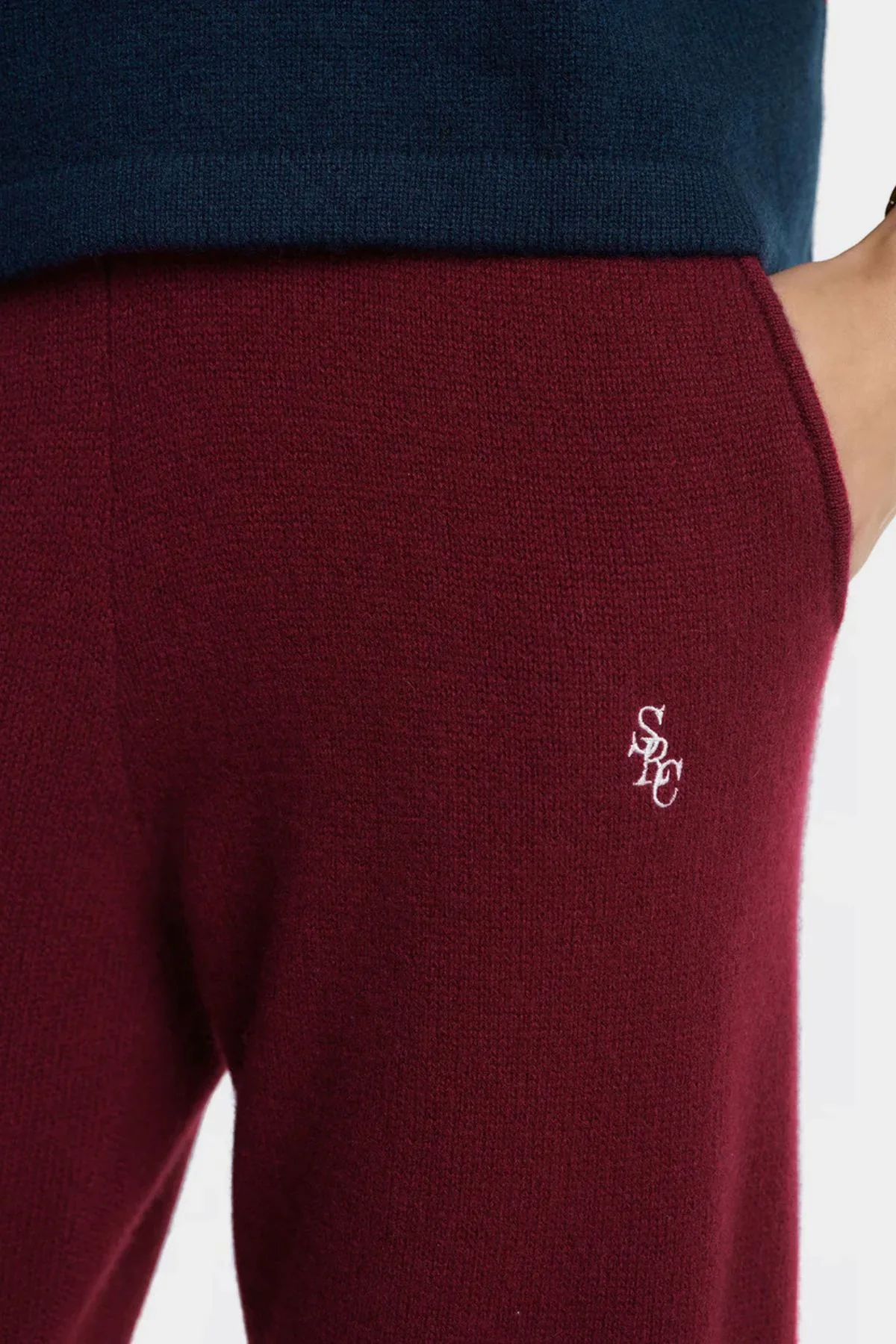 Sporty & Rich SRC Cashmere Trousers - Merlot - Image 4