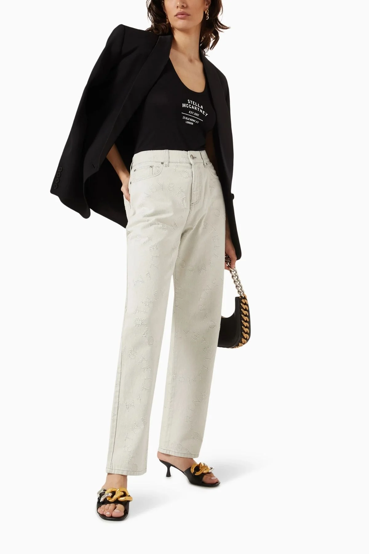 Stella McCartney 23 Old Bond Street Jersey Tank Top - Black - Image 4