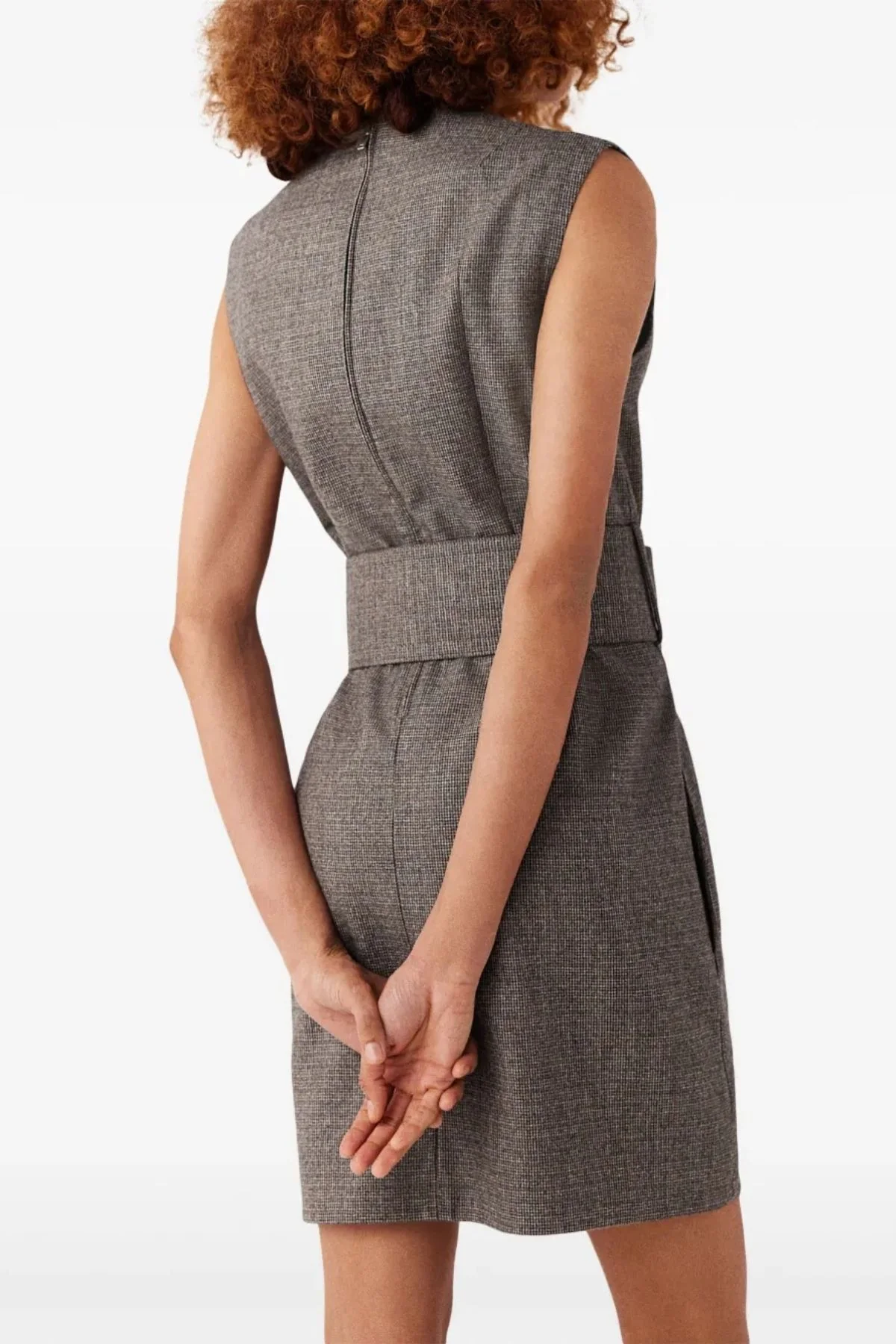 Stella McCartney Belted Mini Dress - Camel Grey - Image 5