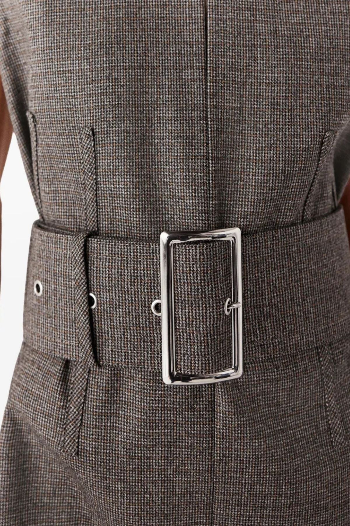 Stella McCartney Belted Mini Dress - Camel Grey - Image 6
