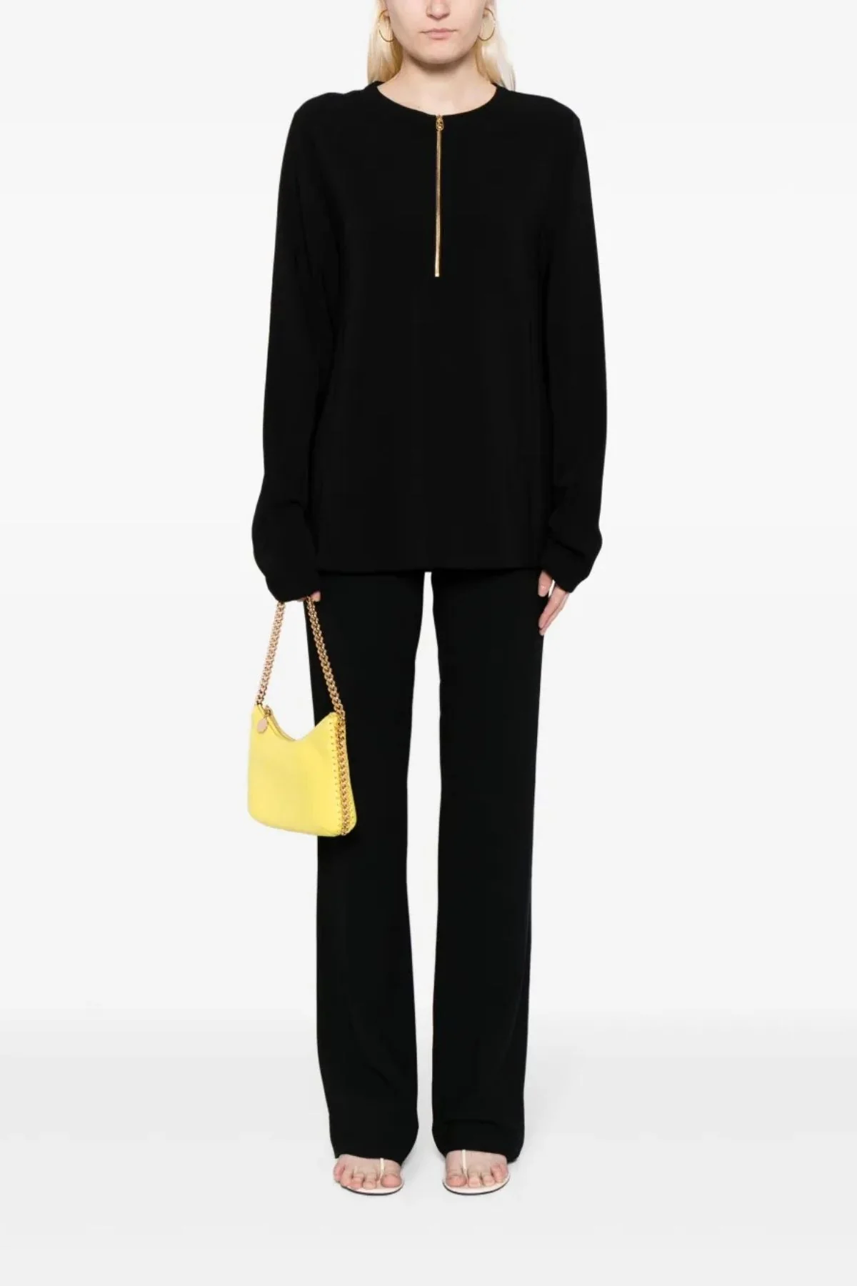 Stella McCartney Iconic Half Zip Top - Black - Image 2