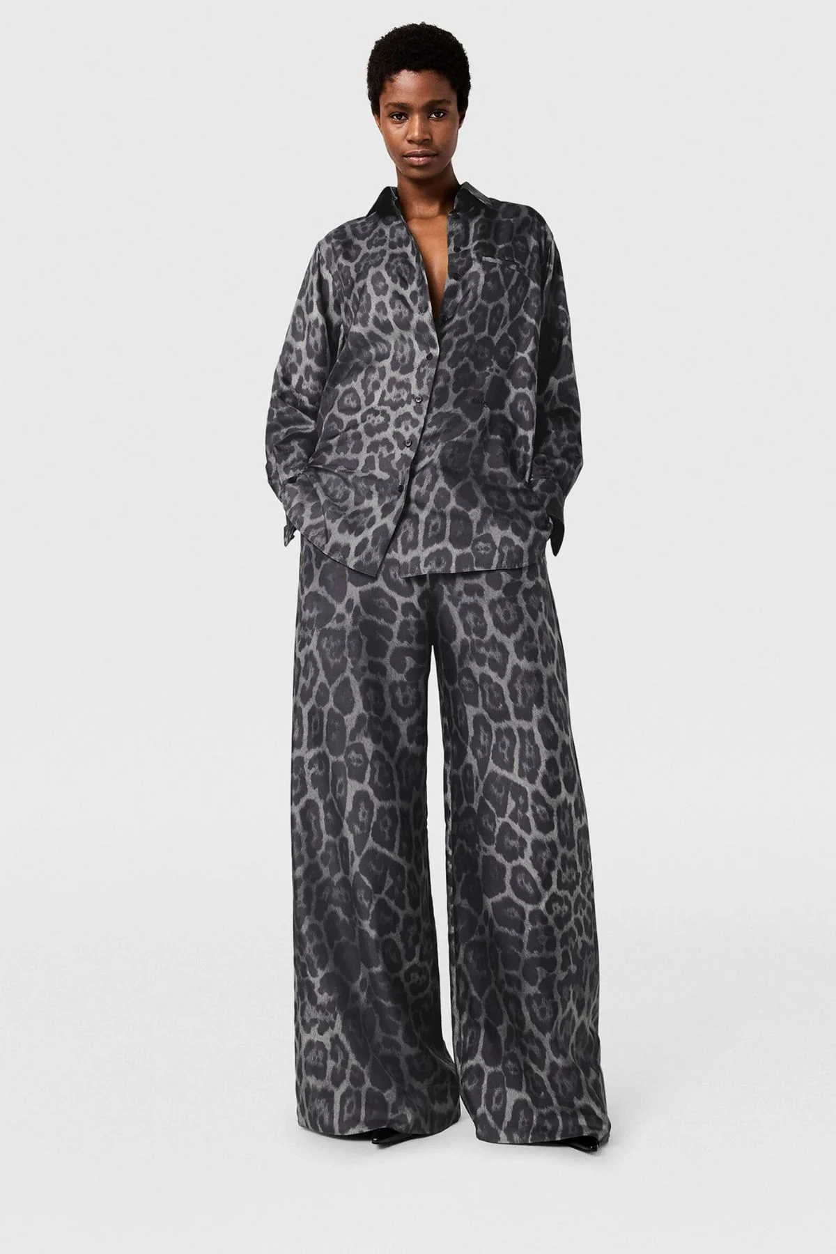 Stella McCartney Leopard Pants - Ash Grey - Image 2