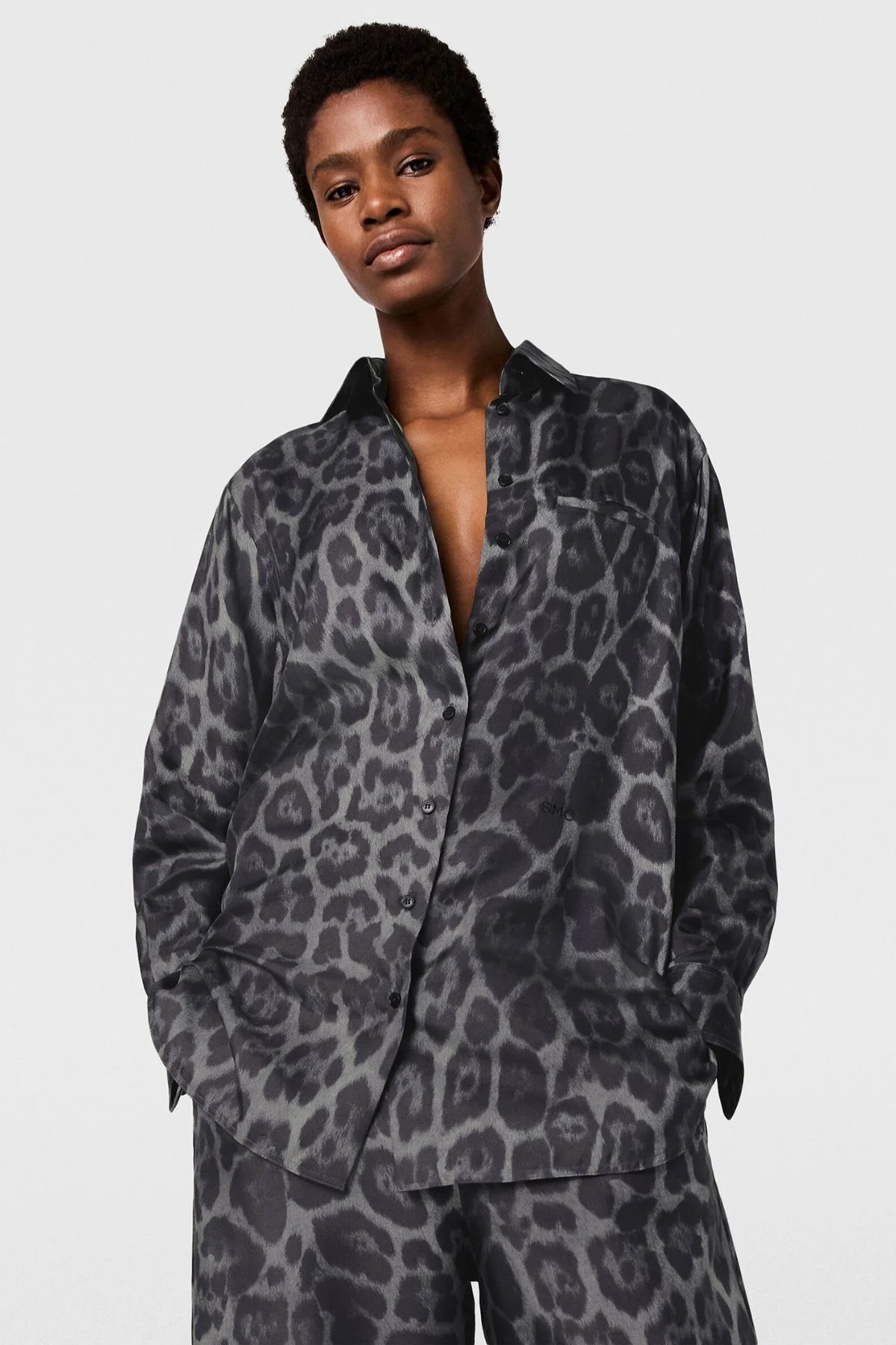 Stella McCartney Leopard Shirt - Ash Grey - Image 2