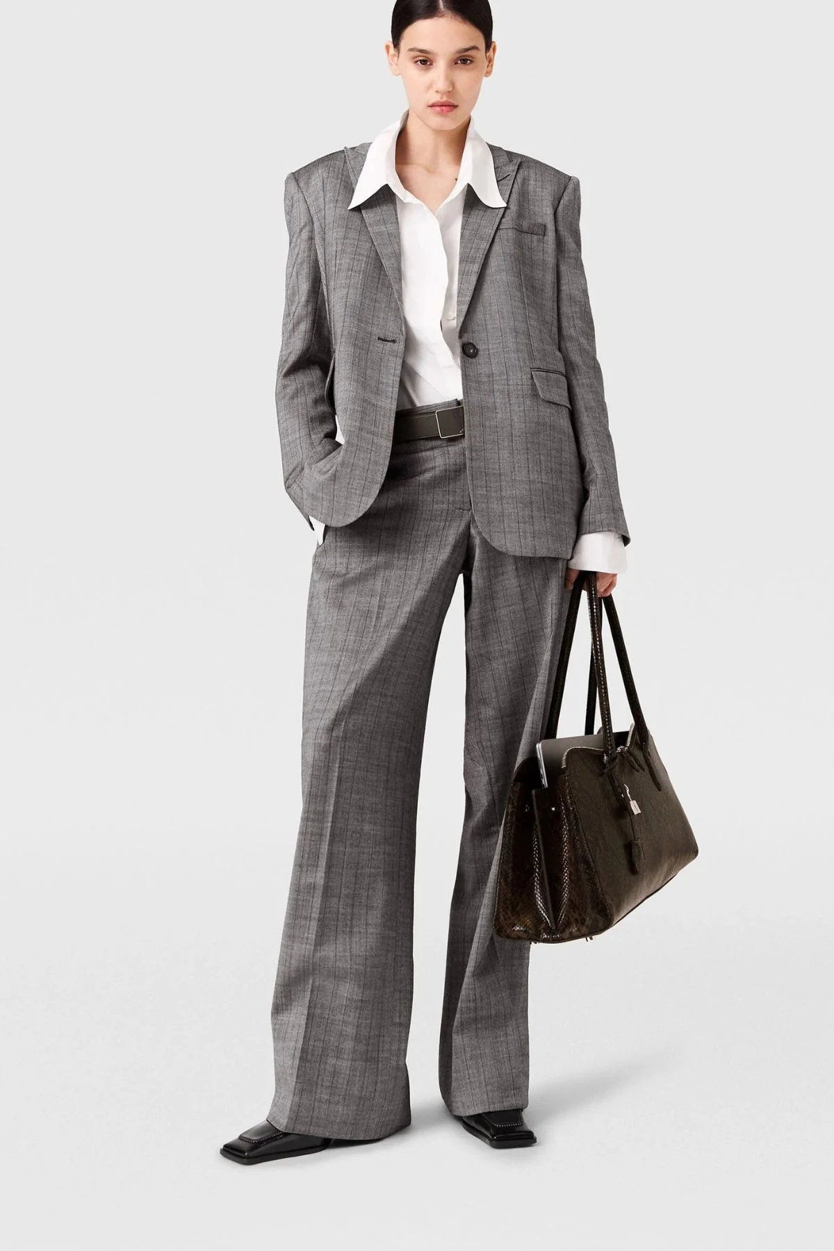 Stella McCartney Pinstripe Runway Pants - Grey - Image 2