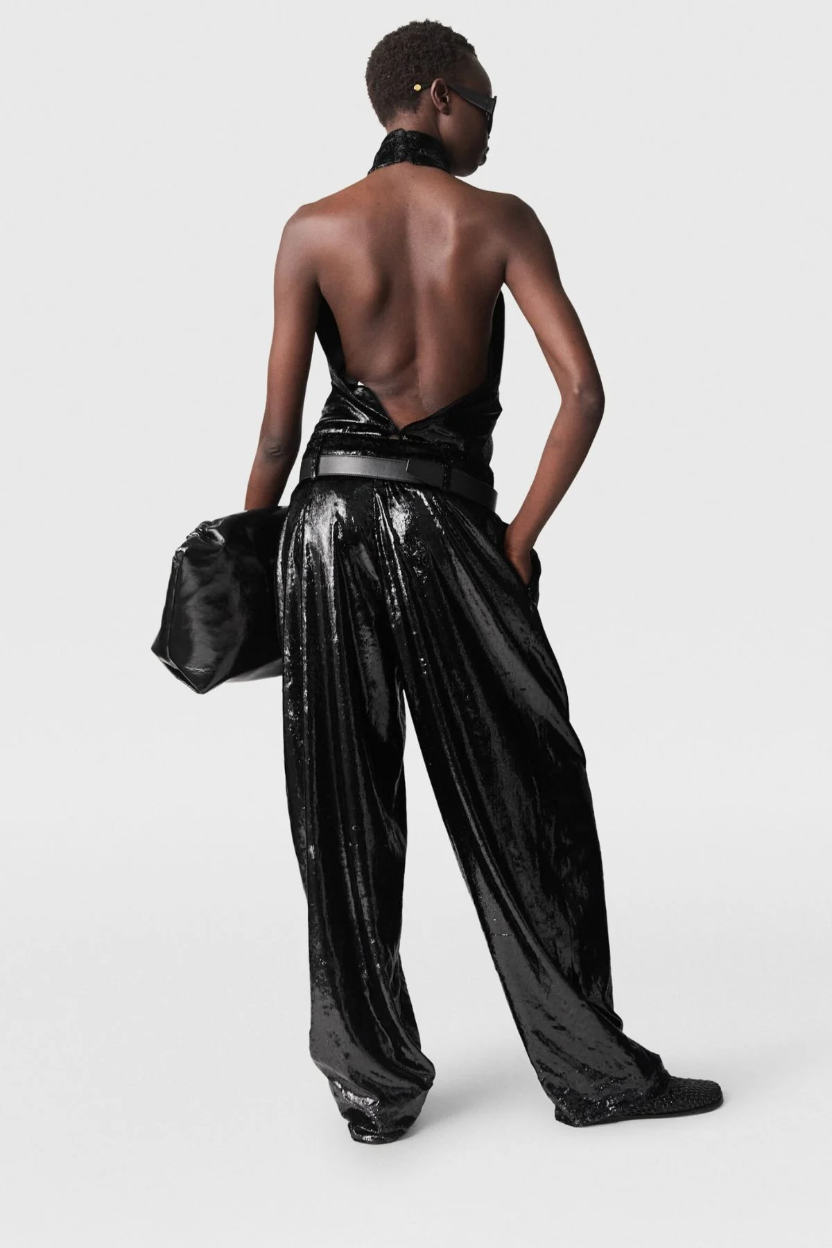 Stella McCartney Velvet Halter Top - Black - Image 3