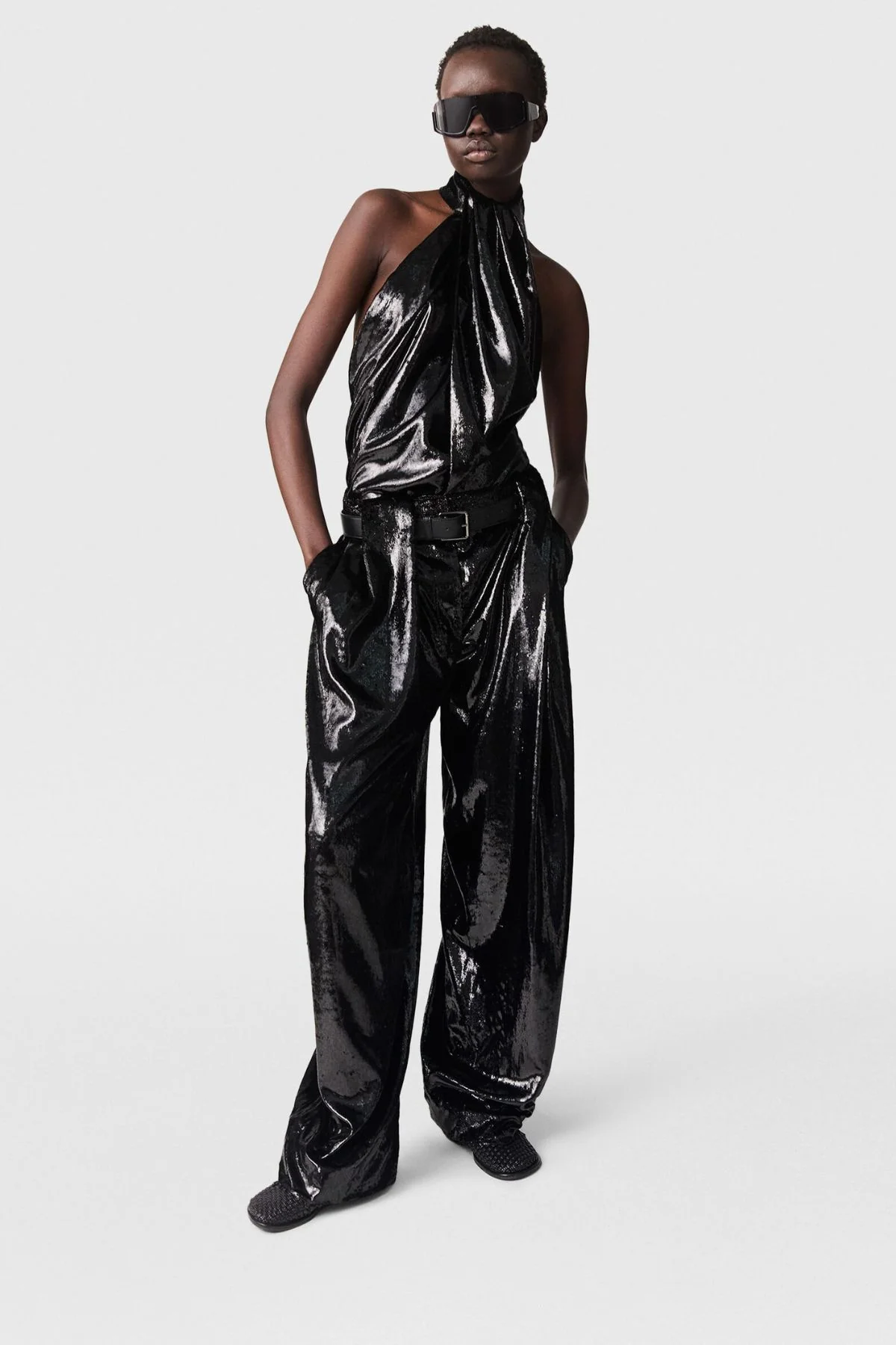 Stella McCartney Velvet Halter Top - Black - Image 4
