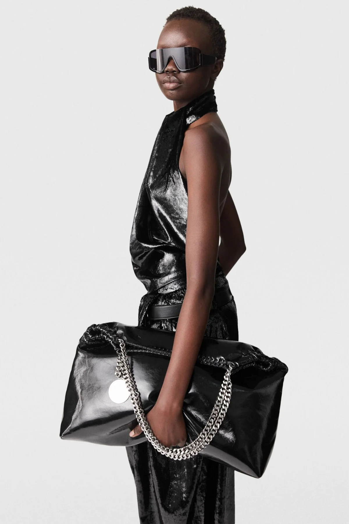 Stella McCartney Velvet Halter Top - Black - Image 5