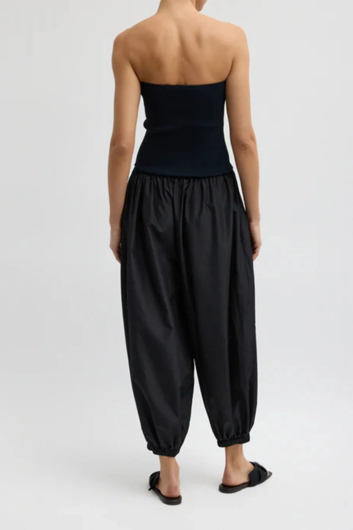 Tibi Summer Nylon Zeppelin Pant - Black - Image 3
