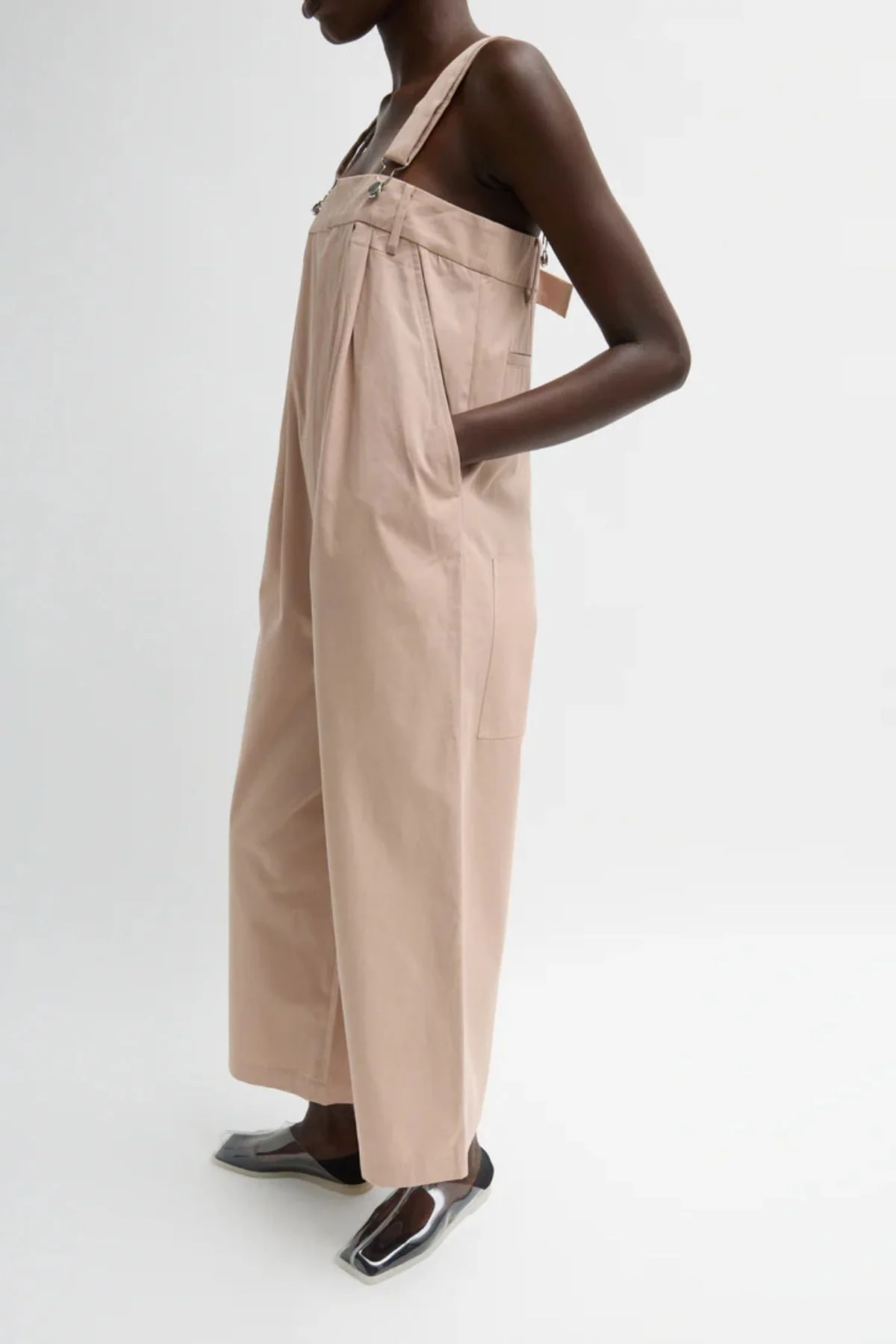 Tibi Overall Wide Leg Pant - Cameo Pink - Image 2
