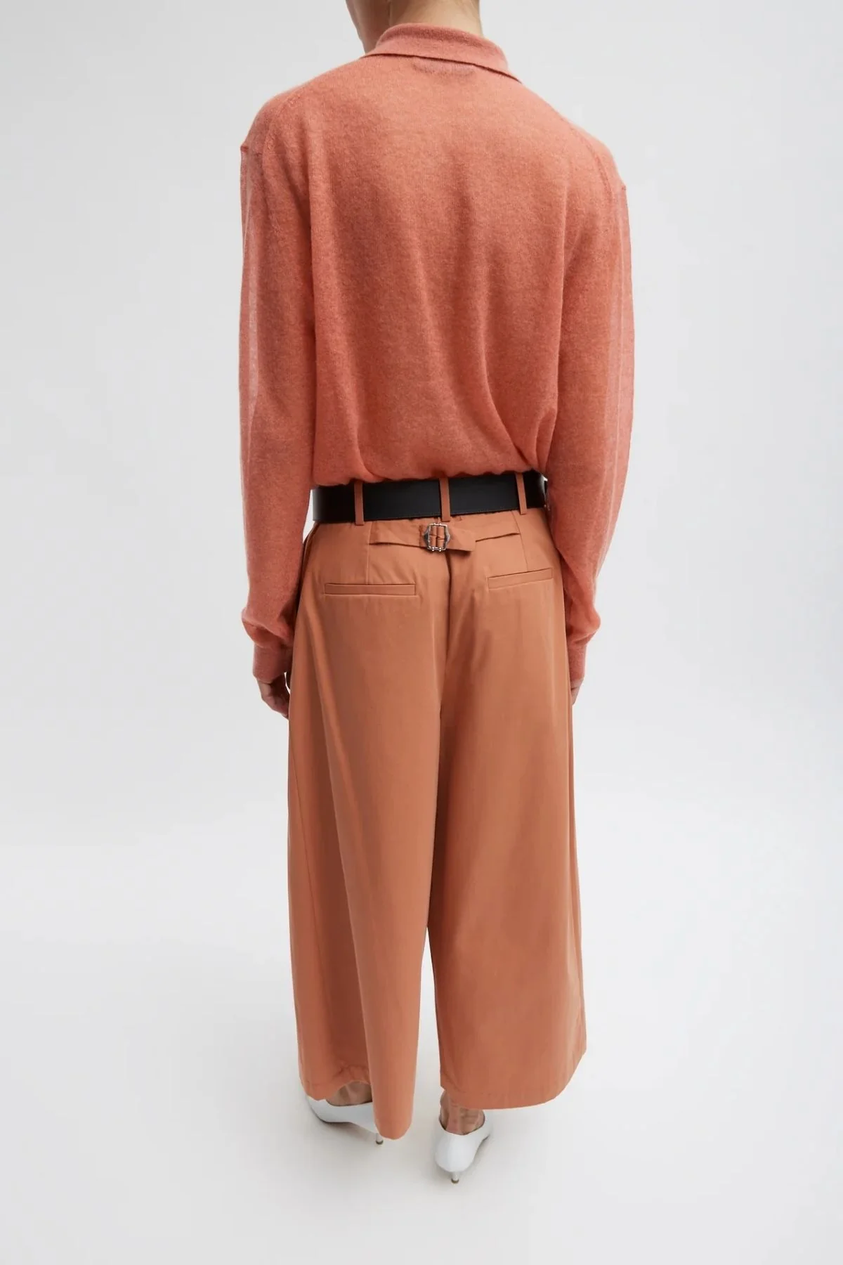 Tibi Bio Twill Triple Pleat Cropped Pant - Yam - Image 2