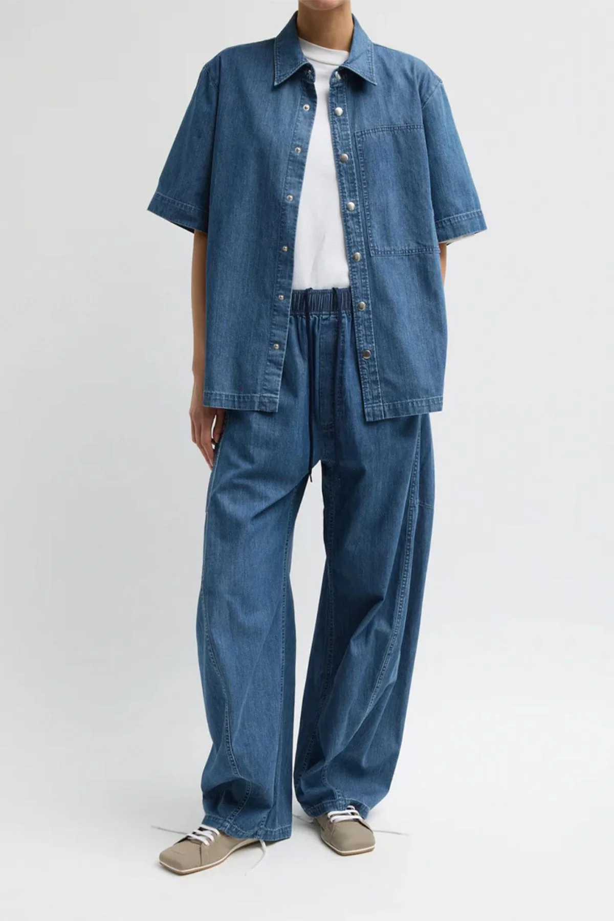 Tibi Classic Wash Winslow Pant - Classic Blue - Image 2