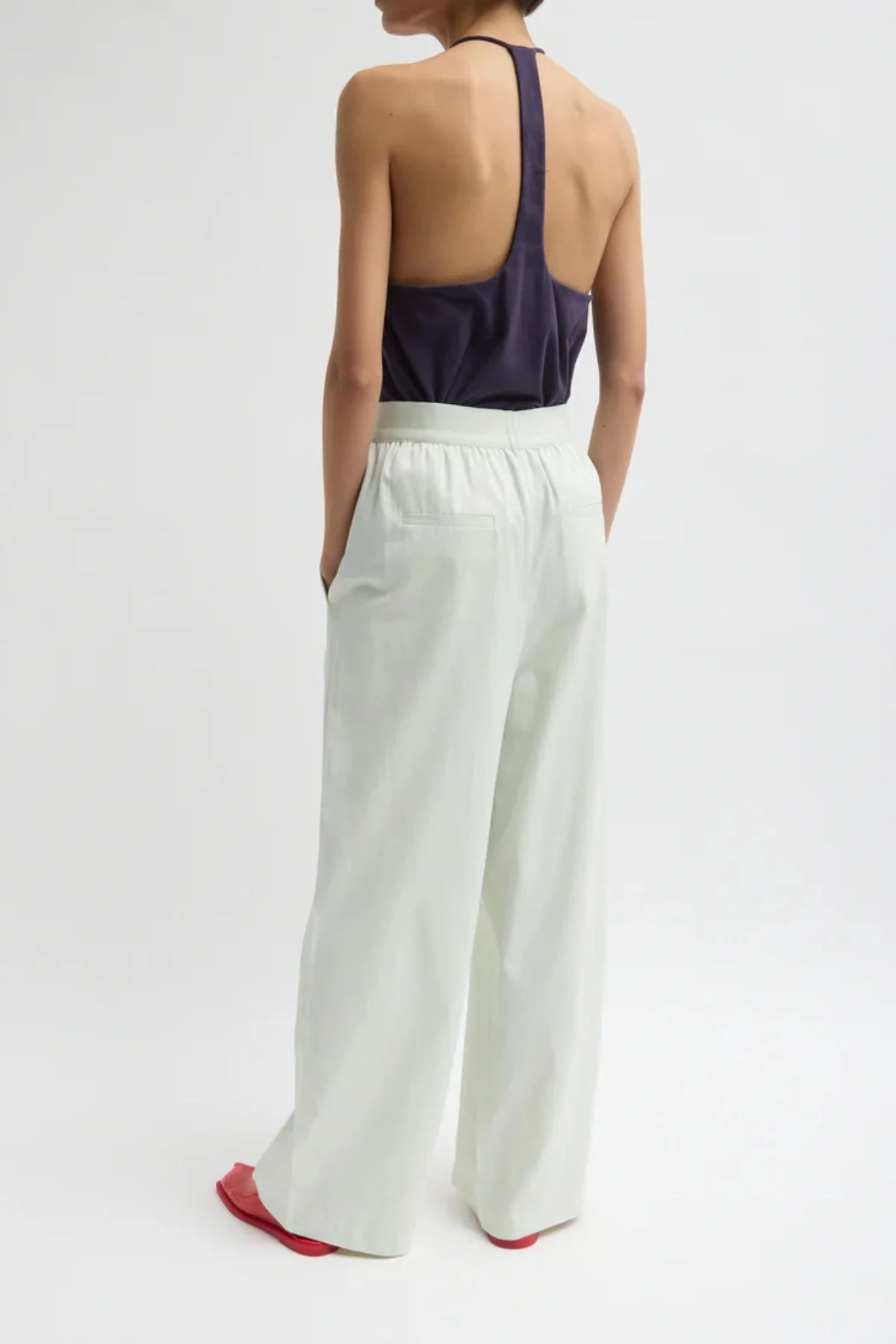 Tibi Marit Pull On Pant - Faded Green - Image 2