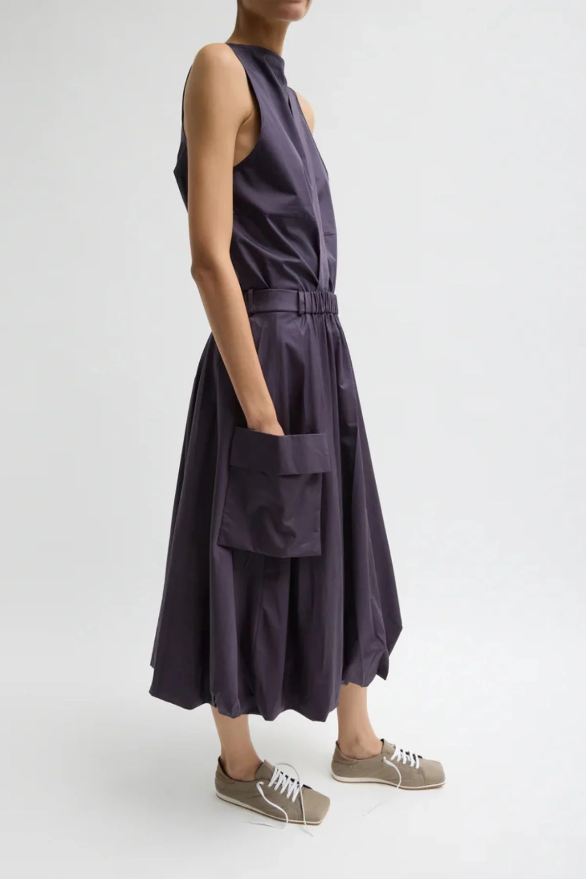 Tibi Pull On Bubble Skirt - Eggplant - Image 2