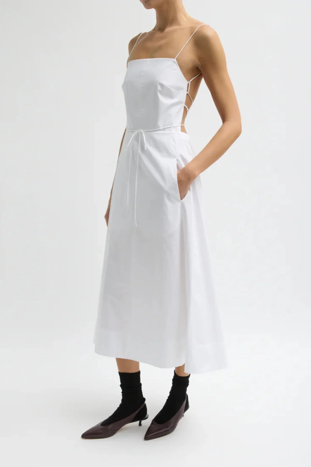 Tibi Strappy Dress -  White