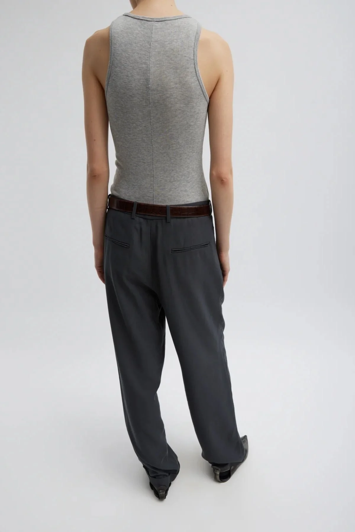 Tibi Fluid Suiting Derrick Men's Trouser - Steel Grey - Image 2