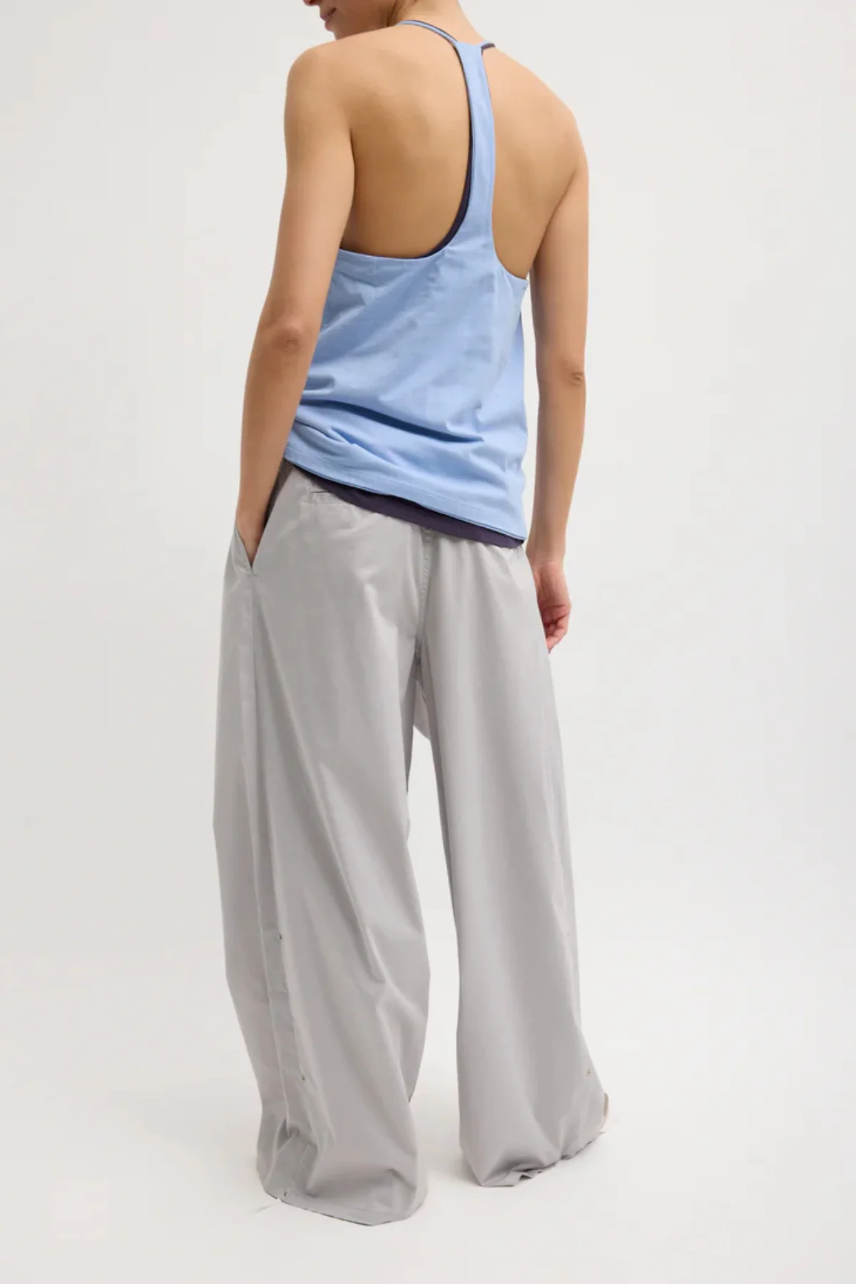 Tibi Triple Pleat Pant - Grey - Image 2