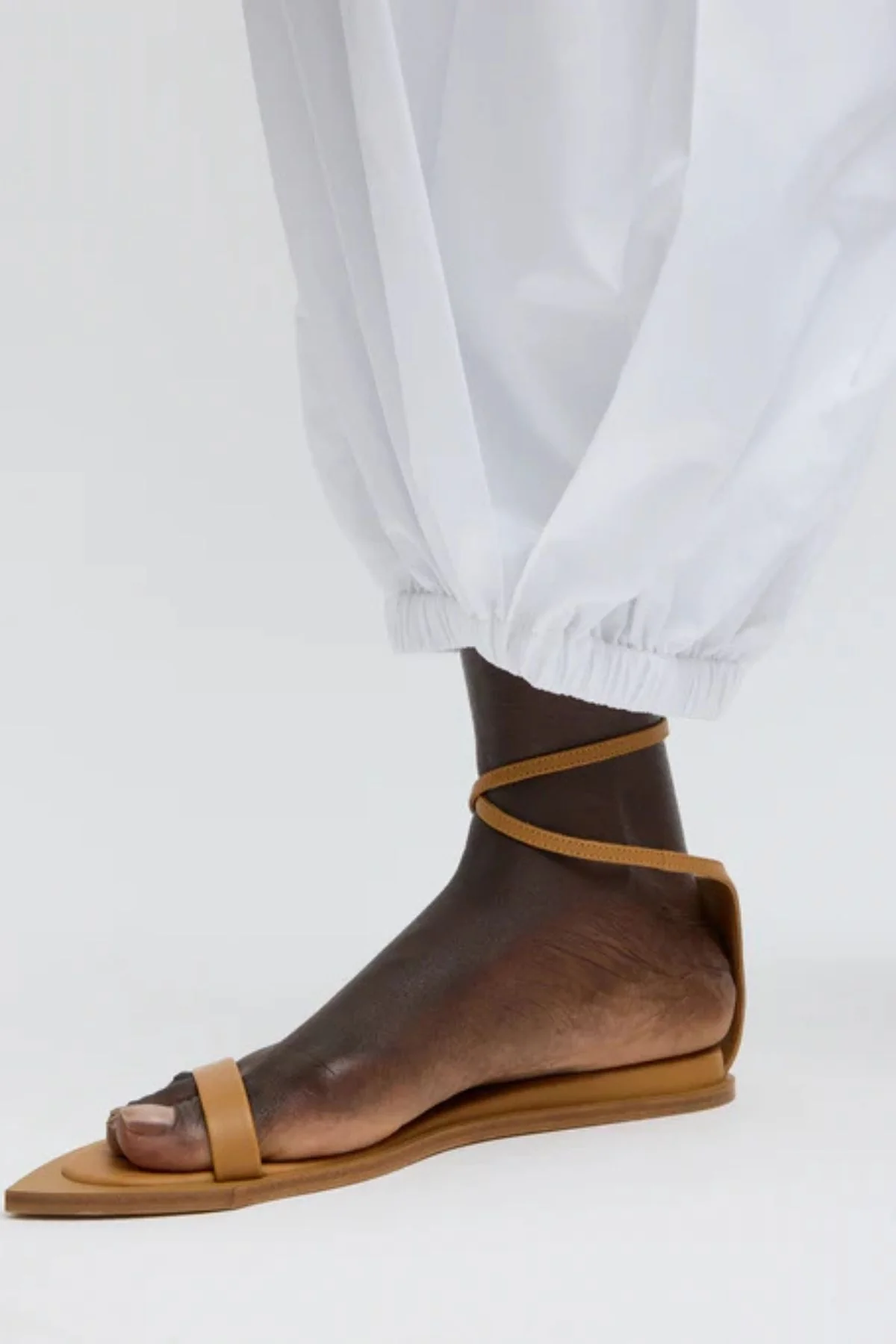 Tibi Summer Nylon Zeppelin Pant - White - Image 4