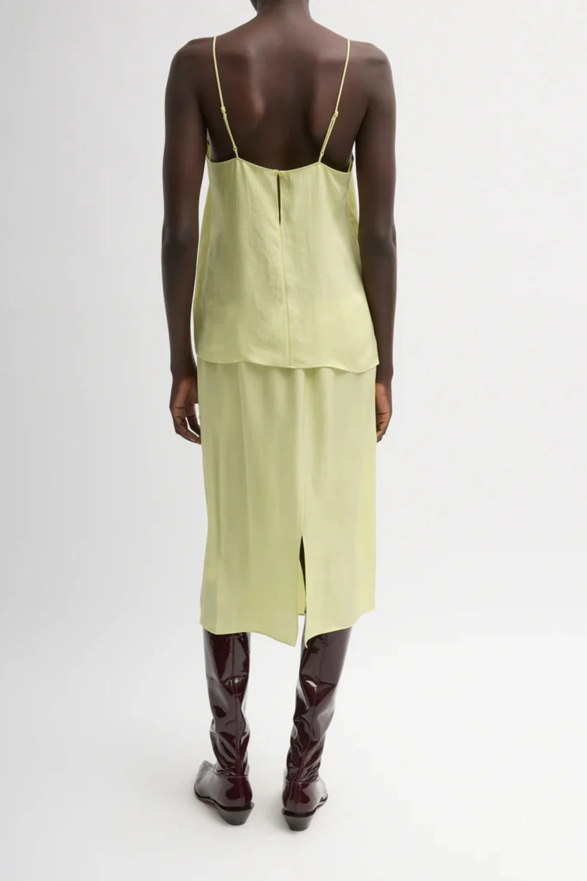 Tibi The Slip Skirt - Celery - Image 2