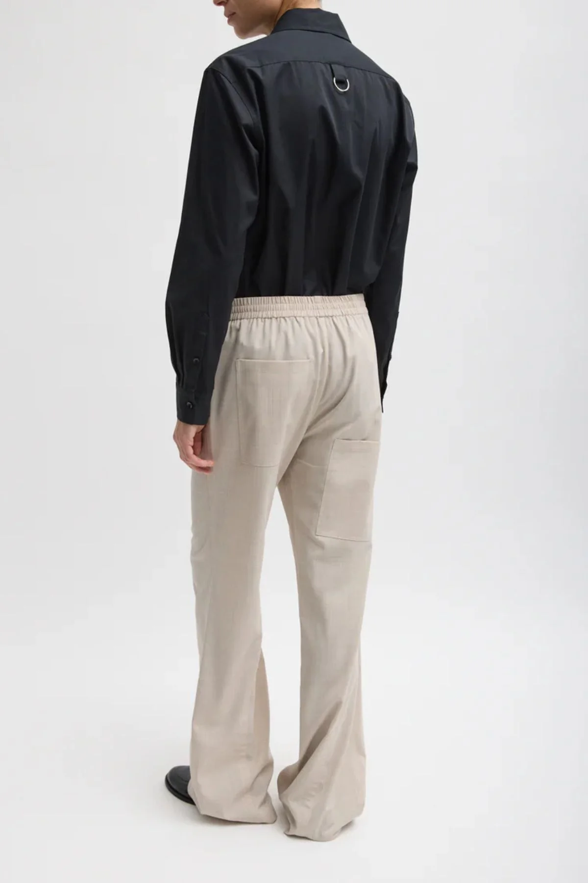Tibi Tropical Wool Scottie Jogger - Oatmeal Melange - Image 4