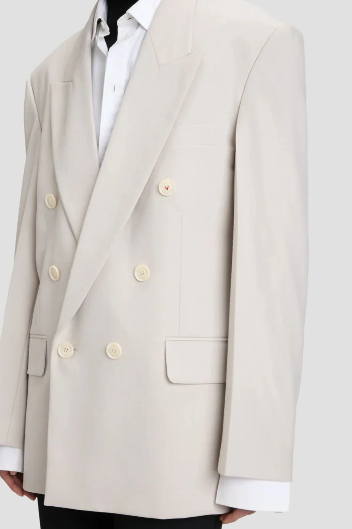 Victoria Beckham Double Breasted Blazer - Pumice - Image 4