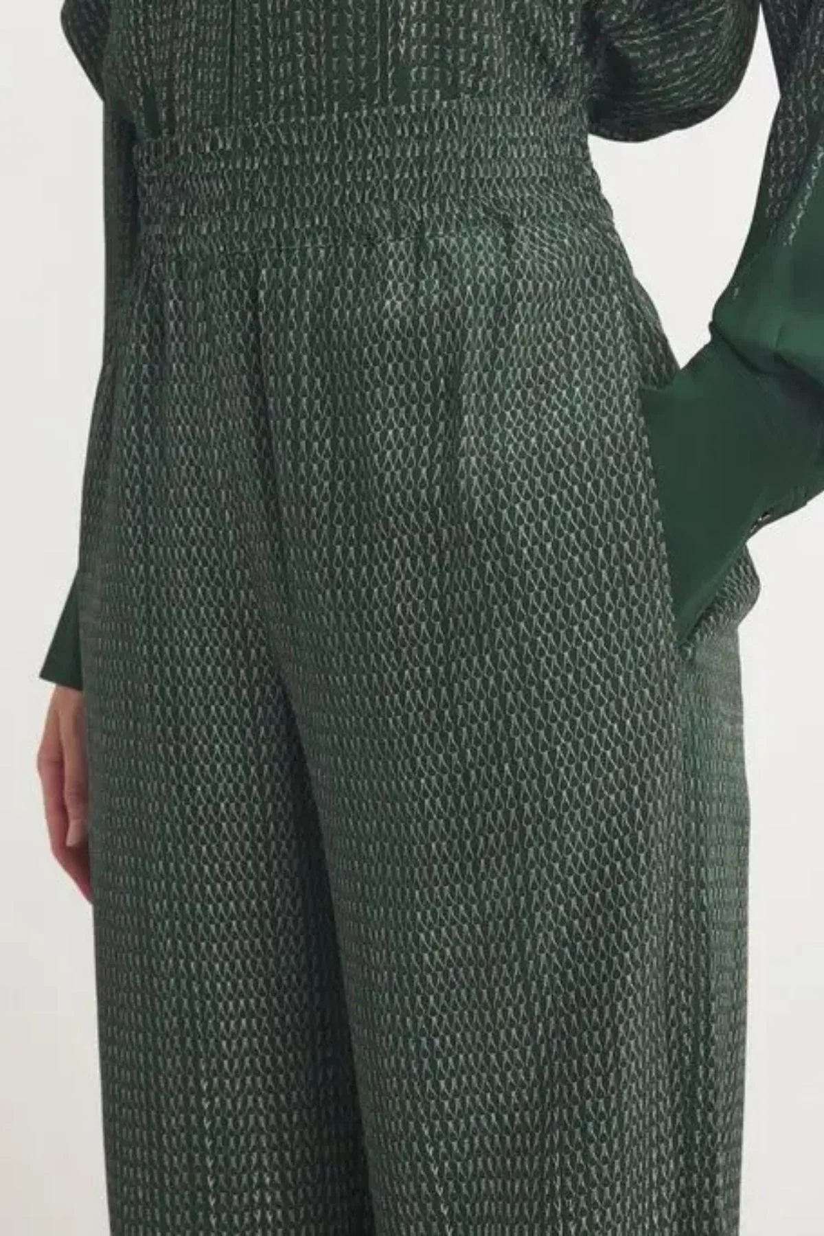 Victoria Beckham Pyjama Trouser - Green Chain - Image 4